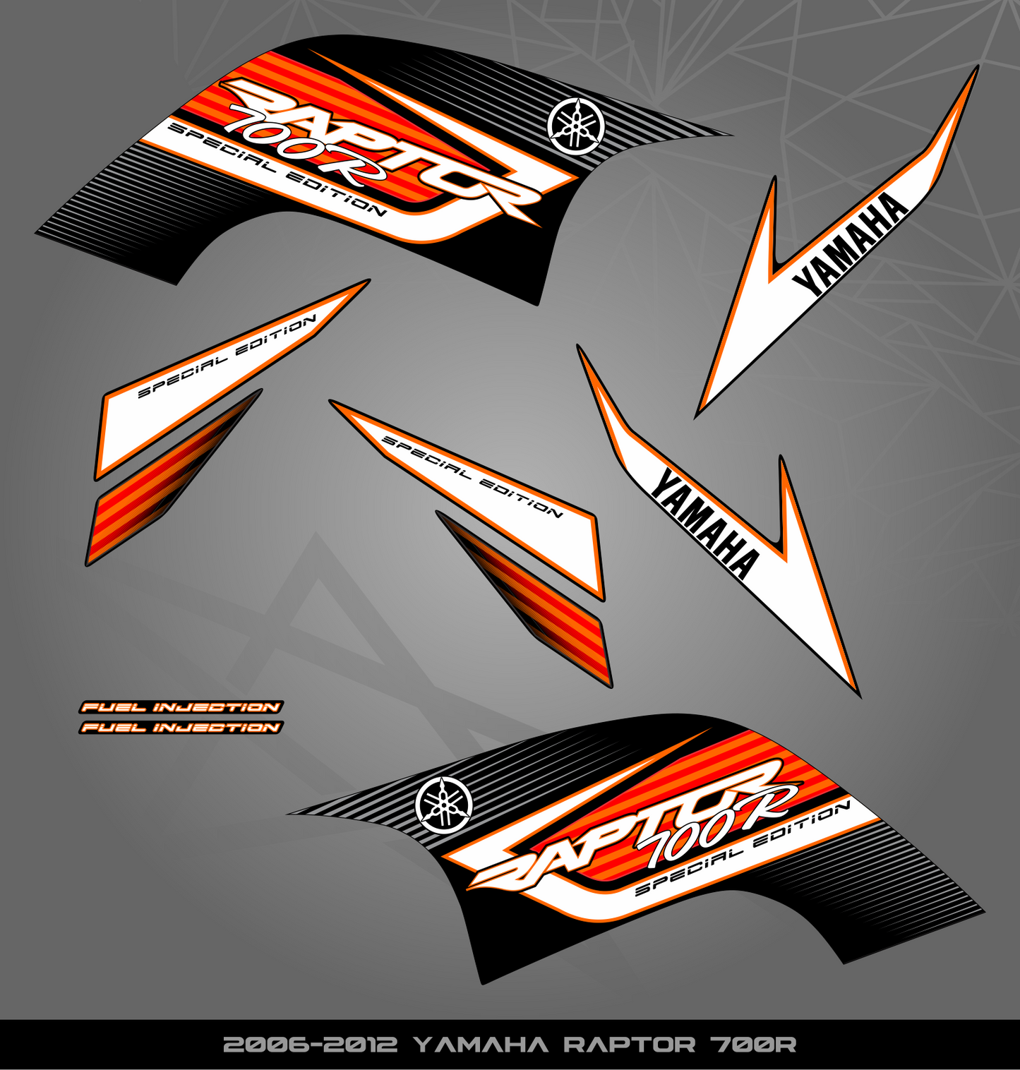 Partial Sticker Kit for Yamaha Raptor 700 R (2006-2012)