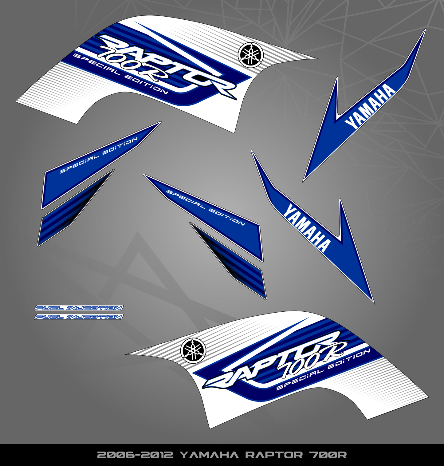 Partial Sticker Kit for Yamaha Raptor 700 R (2006-2012)