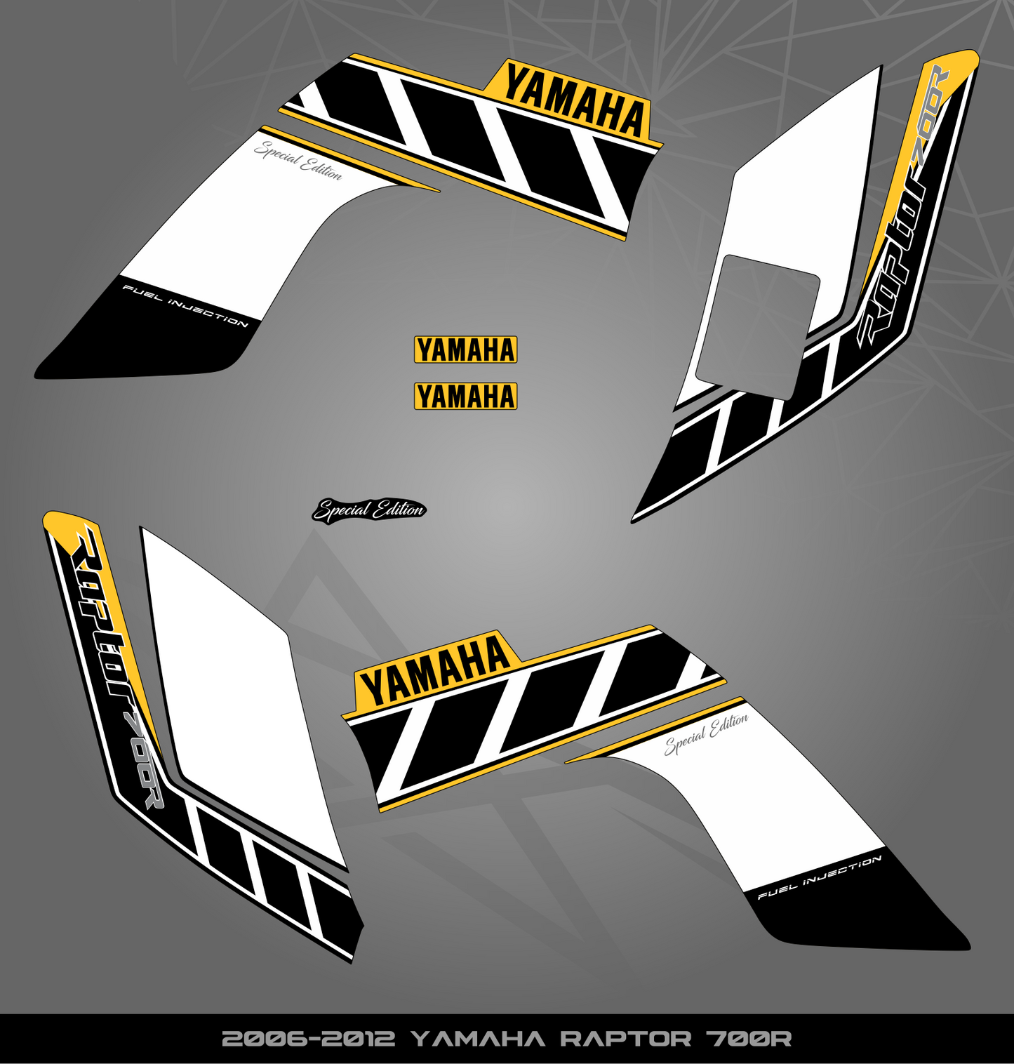 Partial Sticker Kit for Yamaha Raptor 700 R (2006-2012)