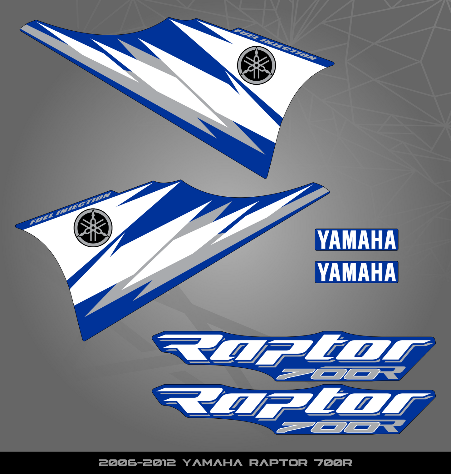 Partial Sticker Kit for Yamaha Raptor 700 R (2006-2012)