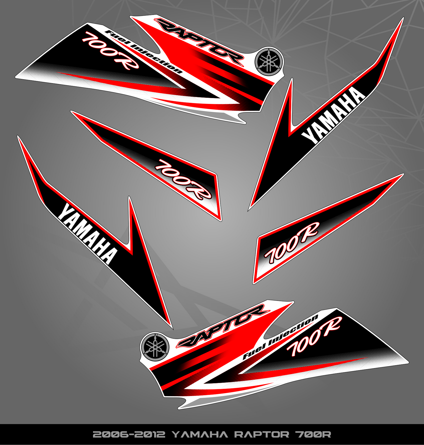 Partial Sticker Kit for Yamaha Raptor 700 R (2006-2012)