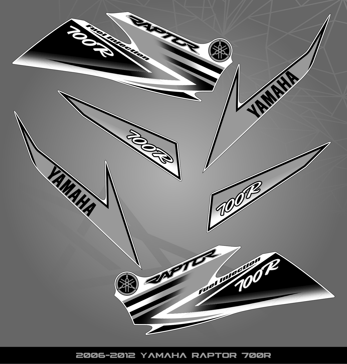 Partial Sticker Kit for Yamaha Raptor 700 R (2006-2012)