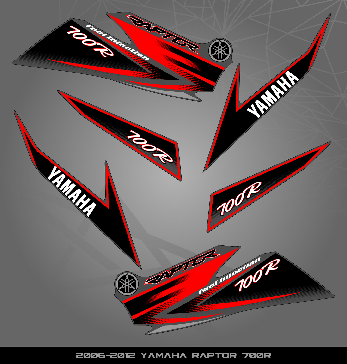 Partial Sticker Kit for Yamaha Raptor 700 R (2006-2012)