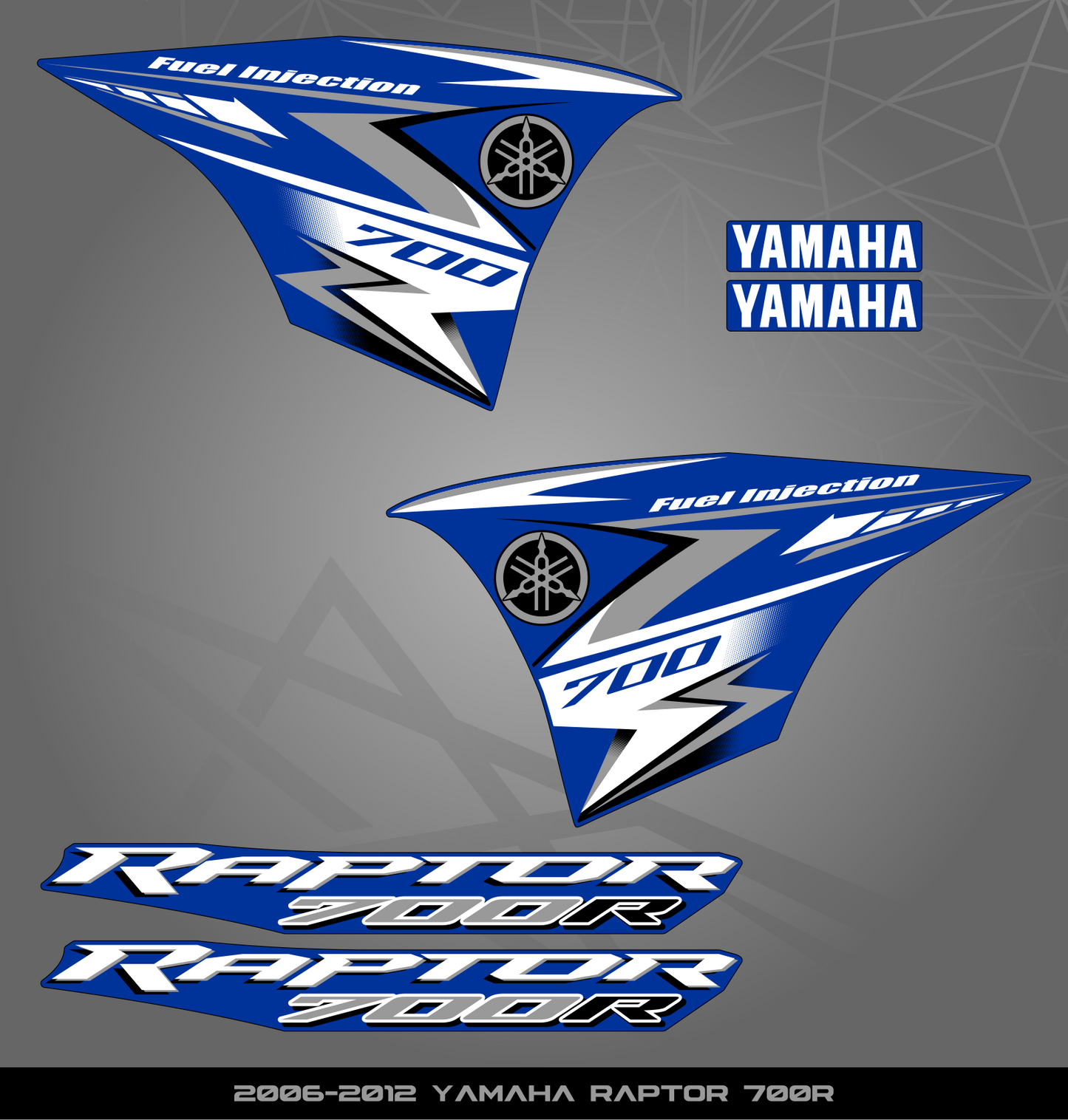 Partial Sticker Kit for Yamaha Raptor 700 R (2006-2012)