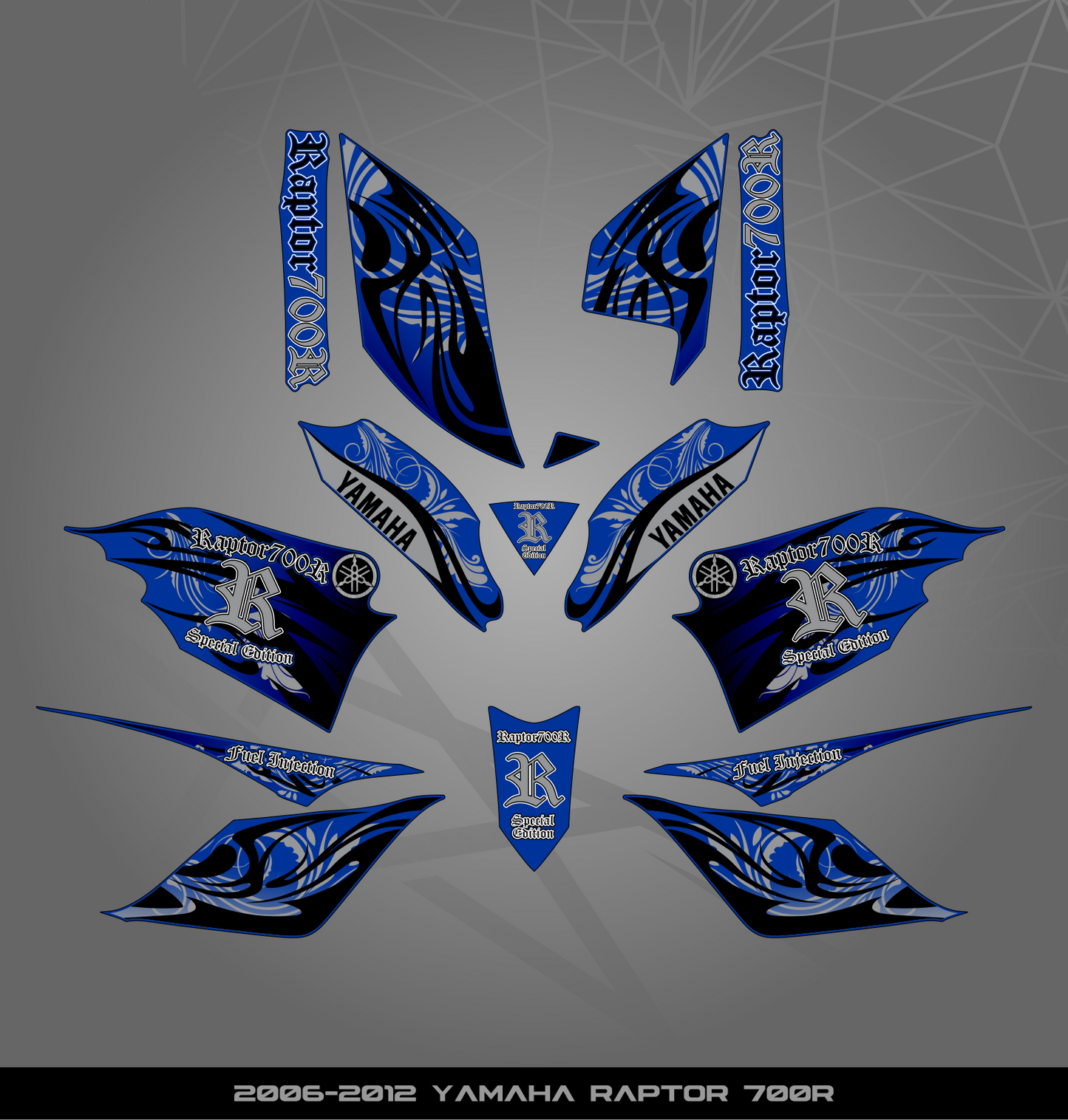 Partial Sticker Kit for Yamaha Raptor 700 R (2006-2012)