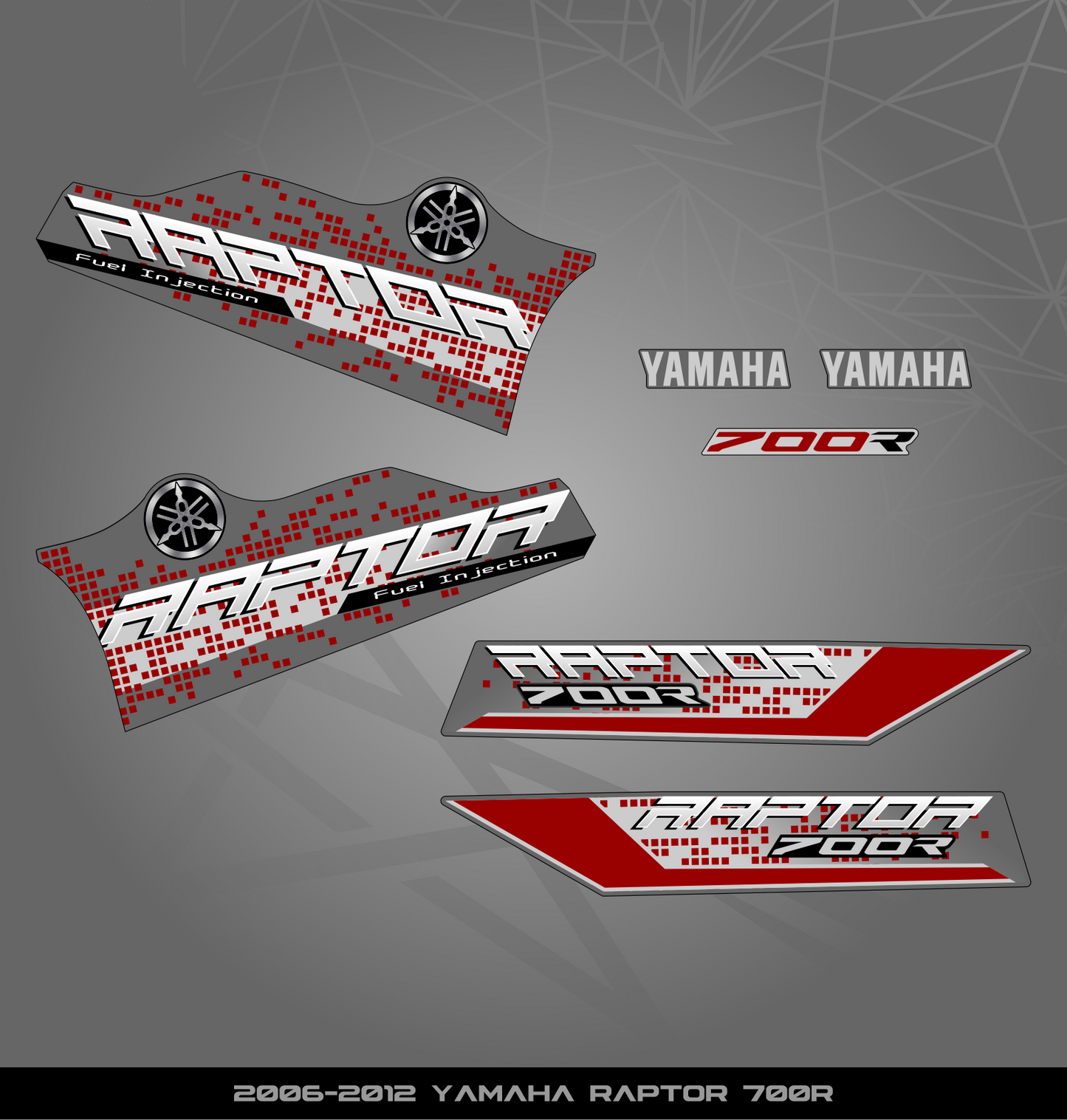 Partial Sticker Kit for Yamaha Raptor 700 R (2006-2012)