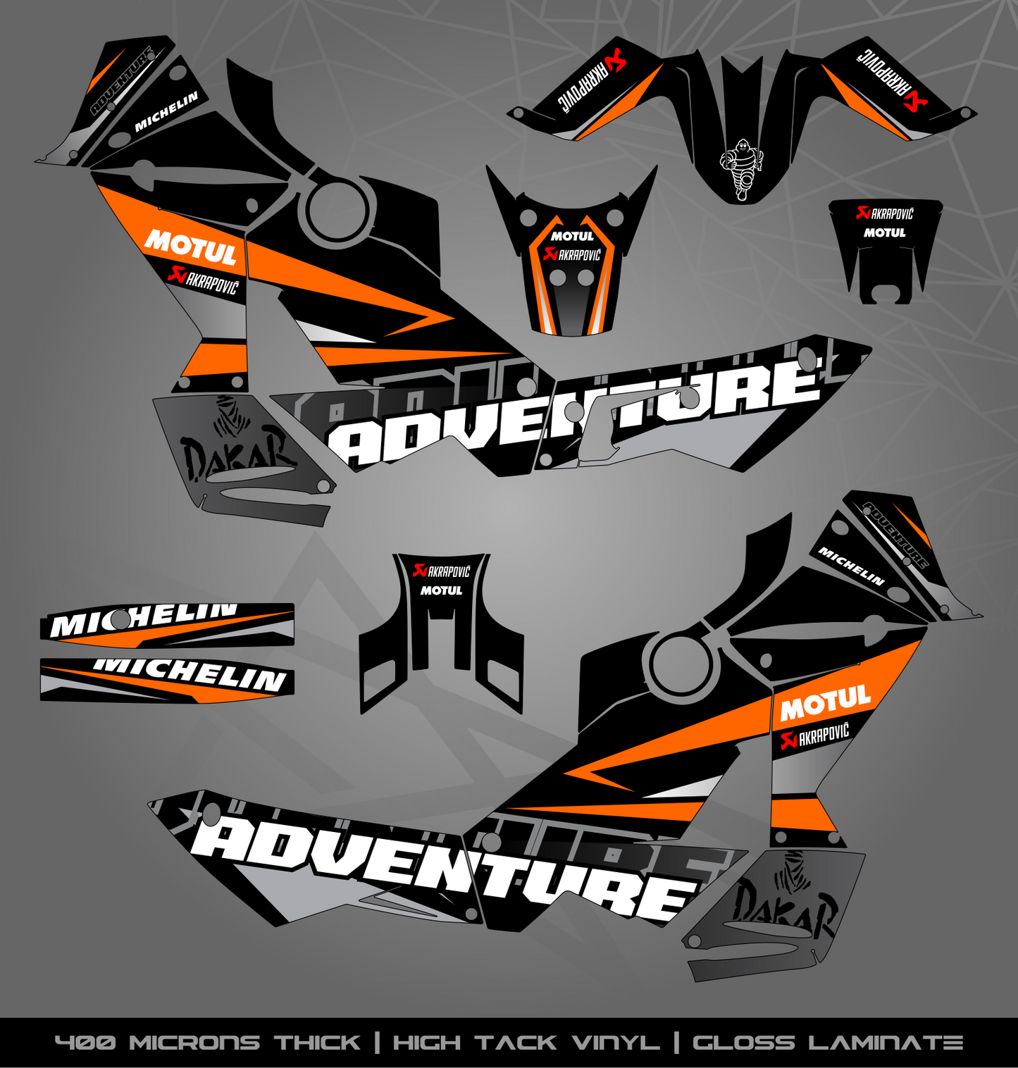 Full Sticker Kit for KTM 990 Adventure (2006-2013)