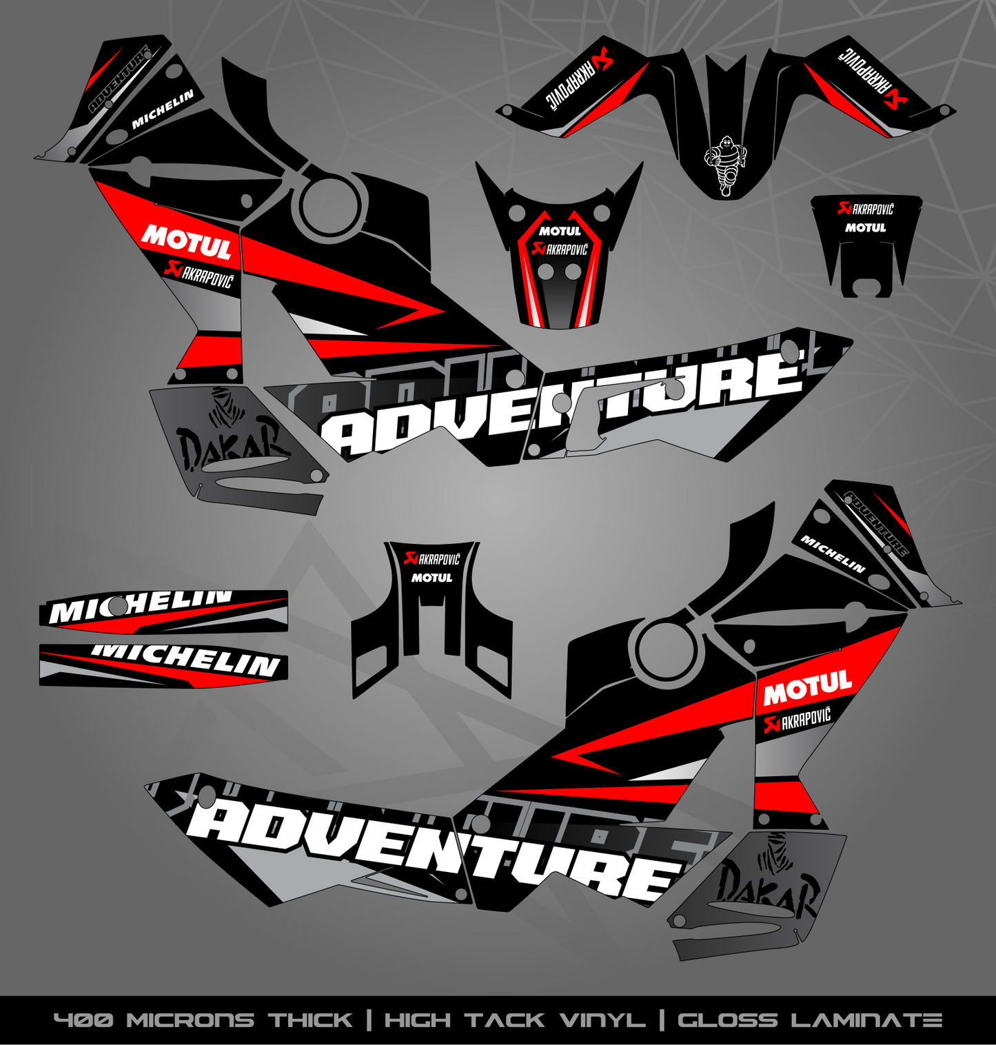 Full Sticker Kit for KTM 990 Adventure (2006-2013)