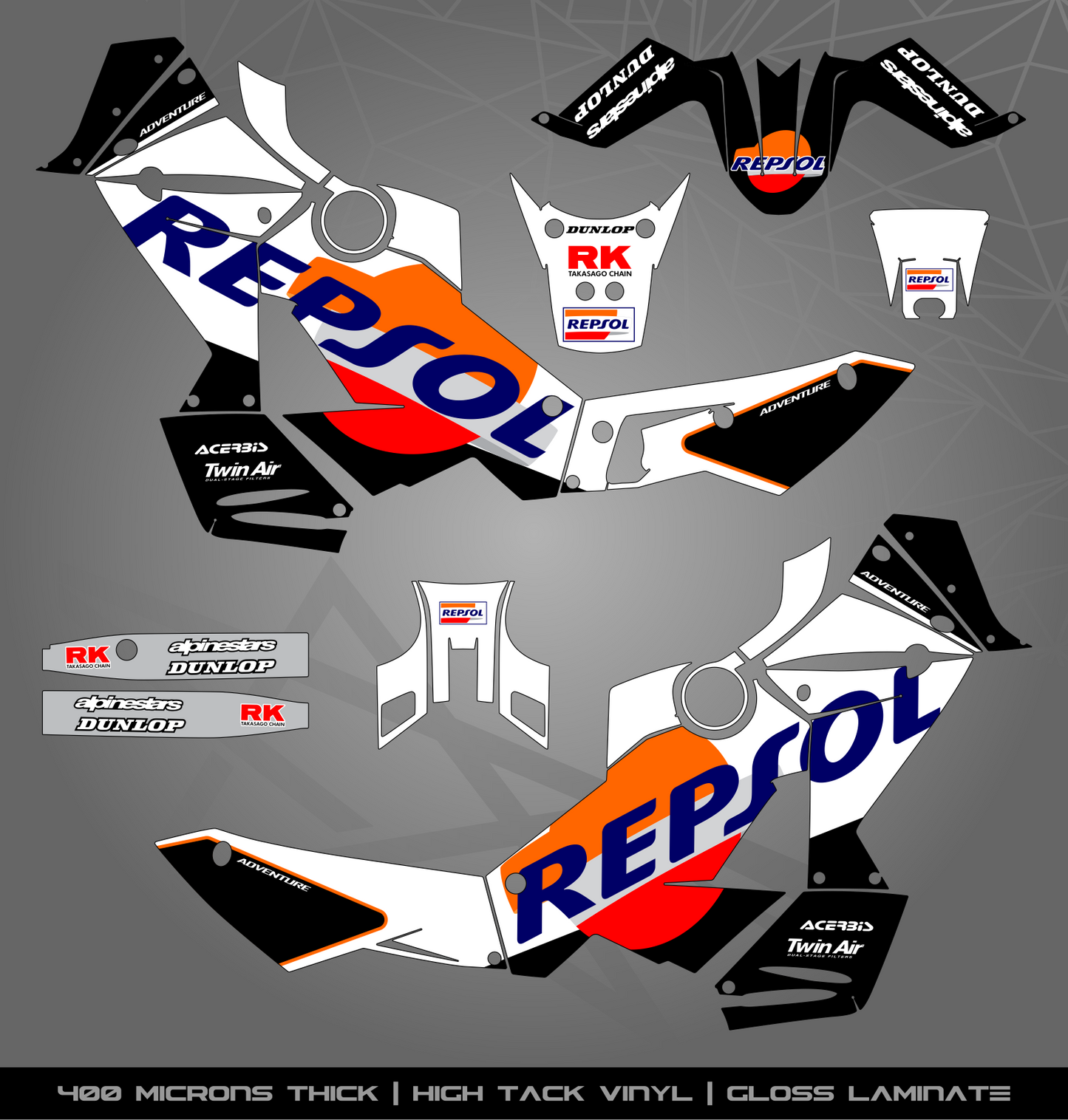 Full Sticker Kit for KTM 990 Adventure (2006-2013)