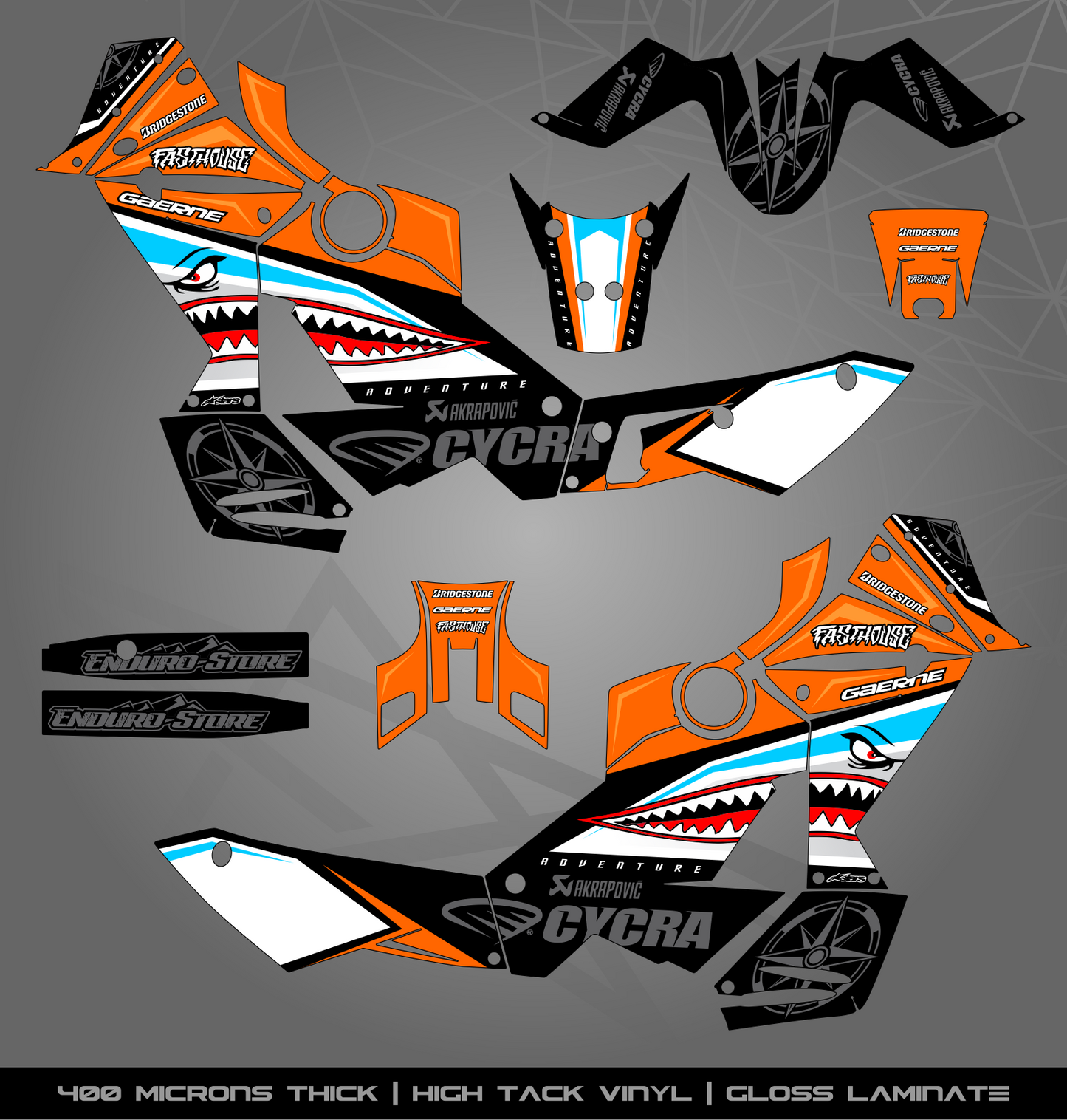 Full Sticker Kit for KTM 990 Adventure (2006-2013)