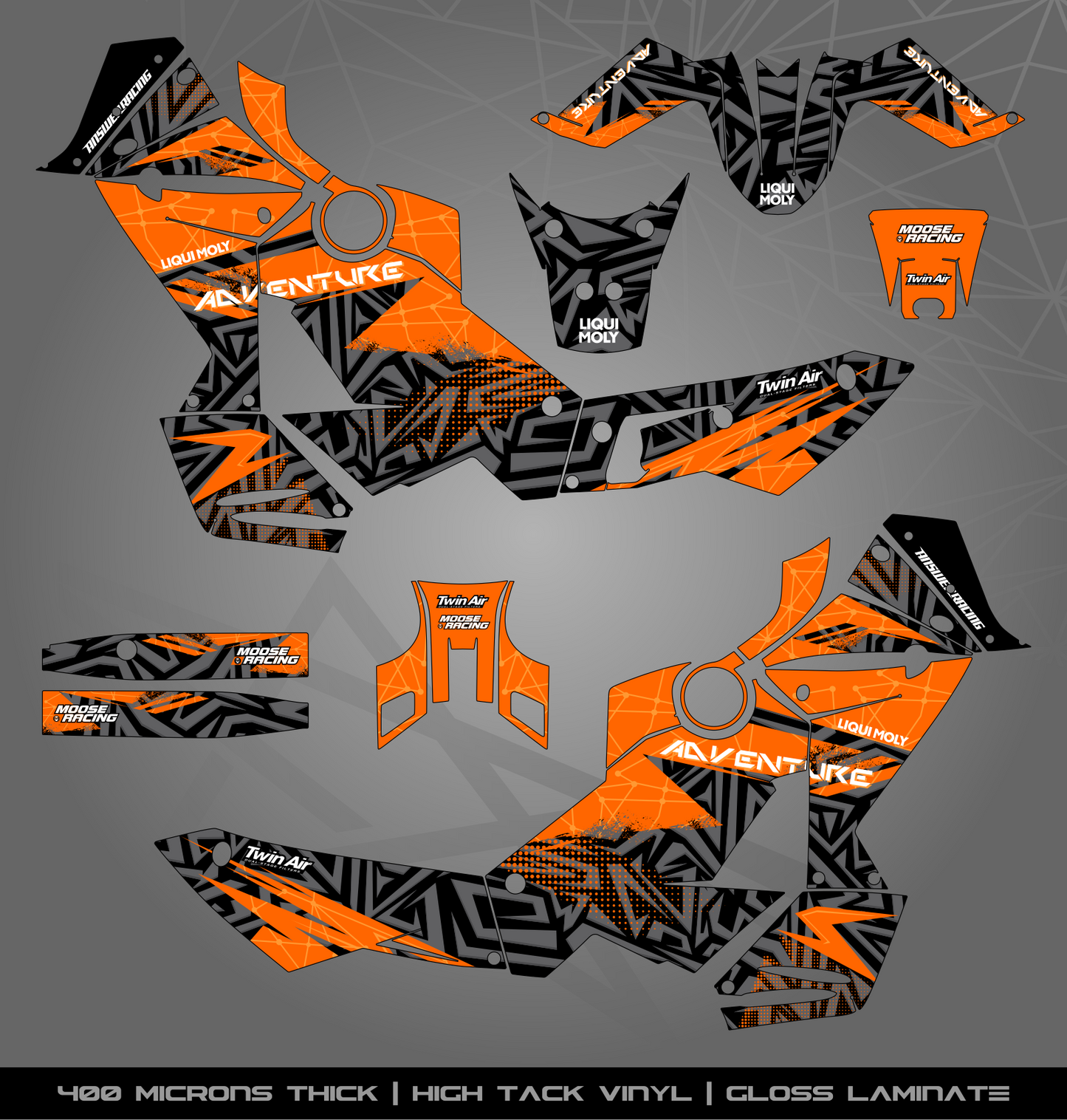 Full Sticker Kit for KTM 990 Adventure (2006-2013)