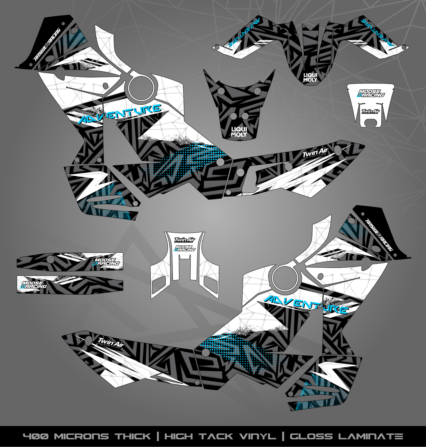 Full Sticker Kit for KTM 990 Adventure (2006-2013)