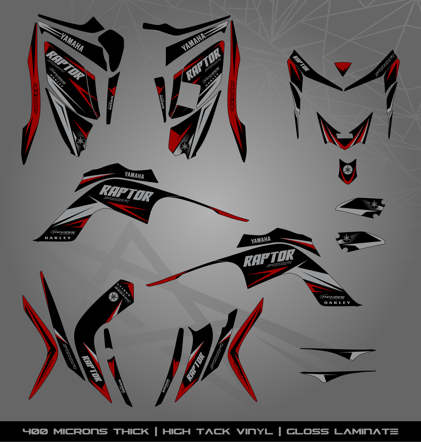 Full Sticker Kit for Yamaha Raptor 700 R (2006-2008)