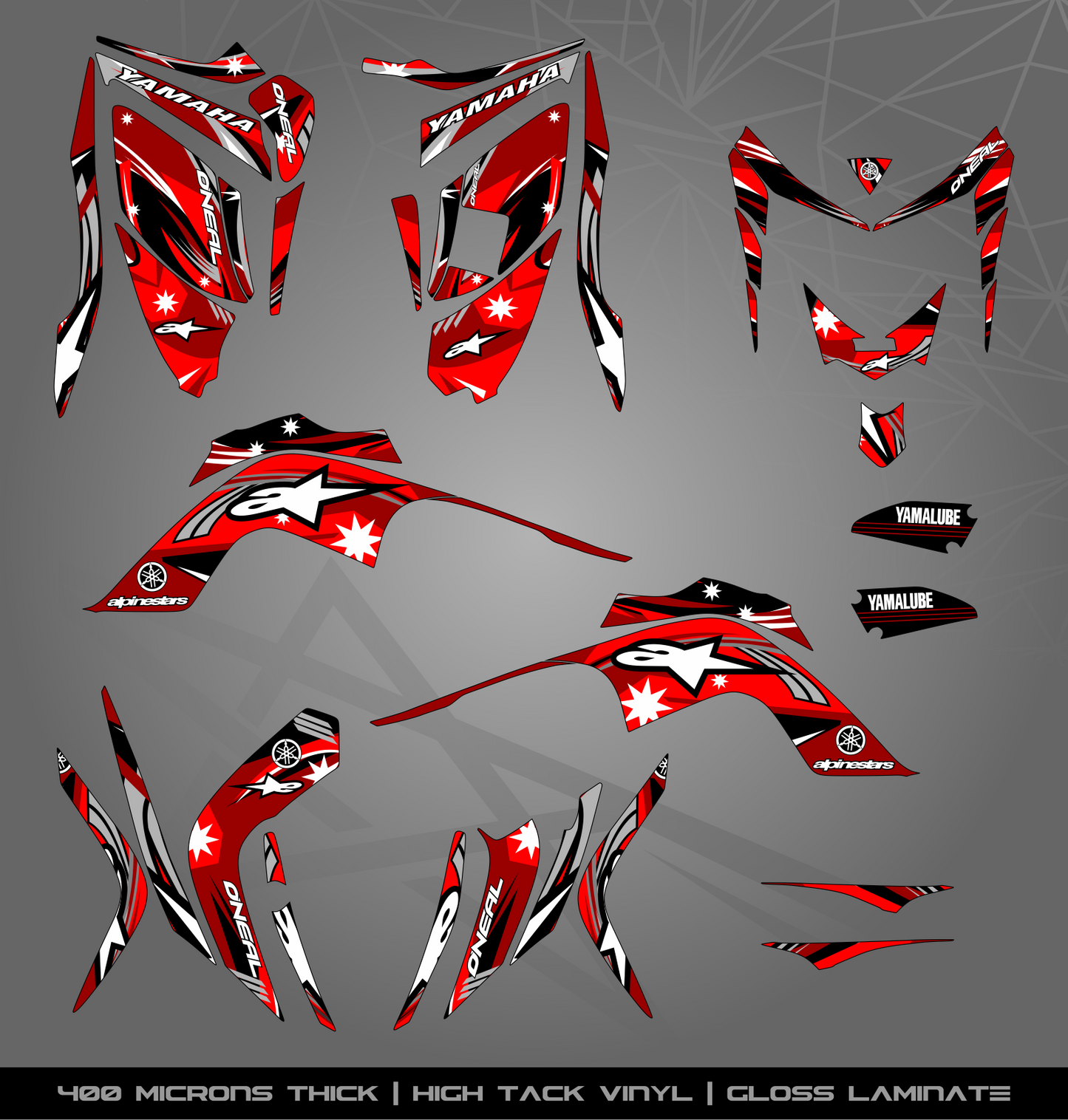 Full Sticker Kit for Yamaha Raptor 700 R (2006-2008)
