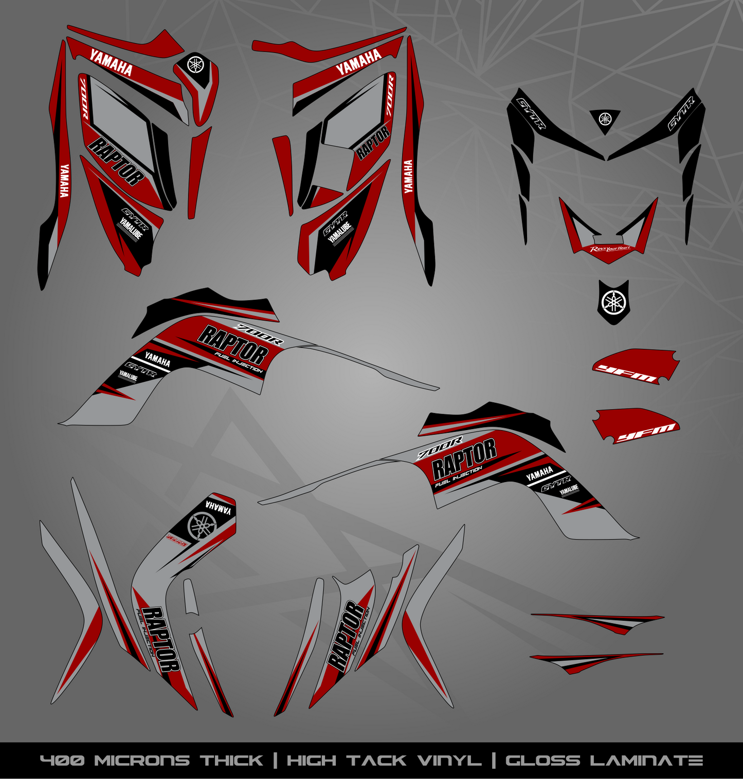 Full Sticker Kit for Yamaha Raptor 700 R (2006-2008)