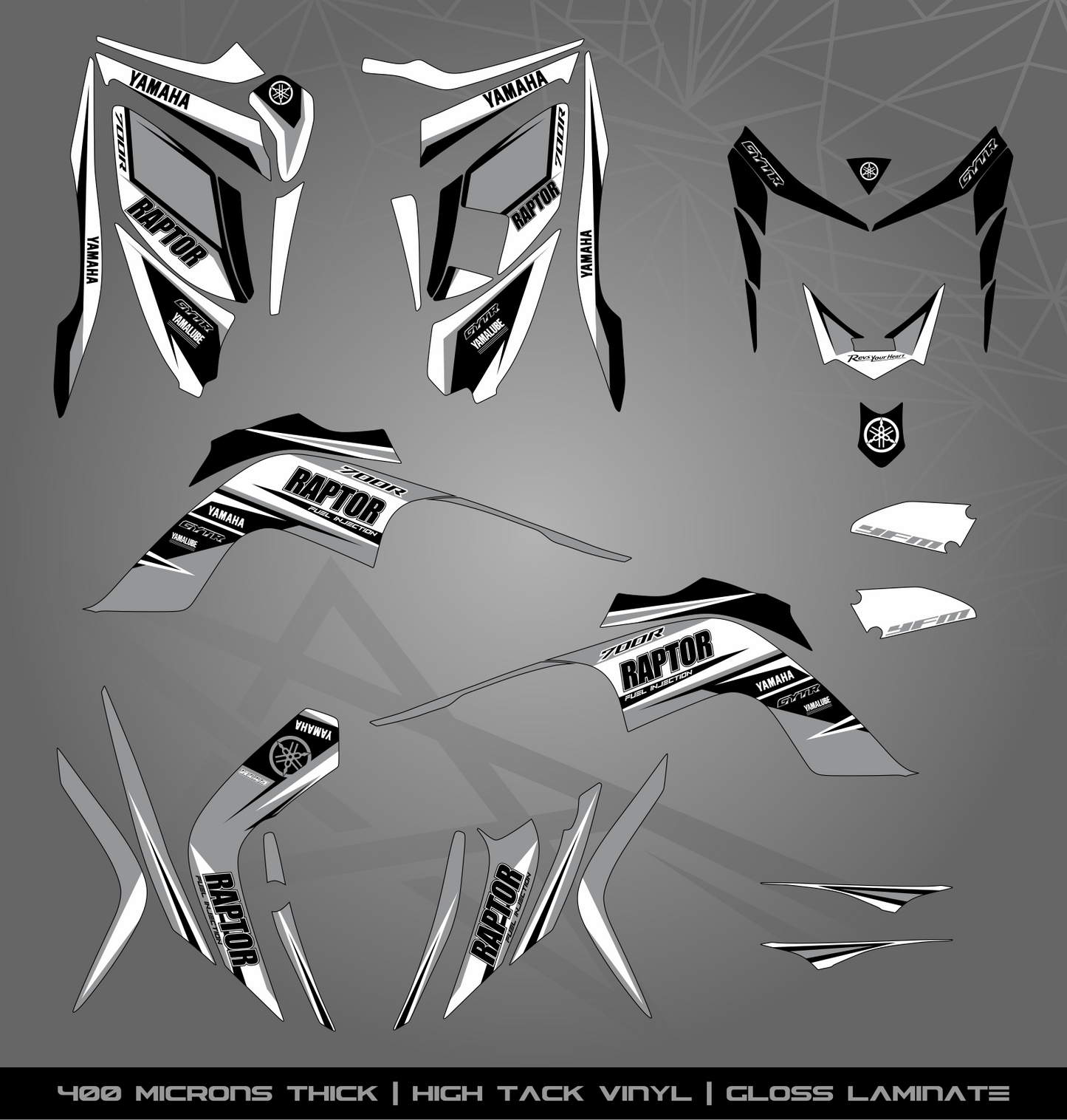 Full Sticker Kit for Yamaha Raptor 700 R (2006-2008)