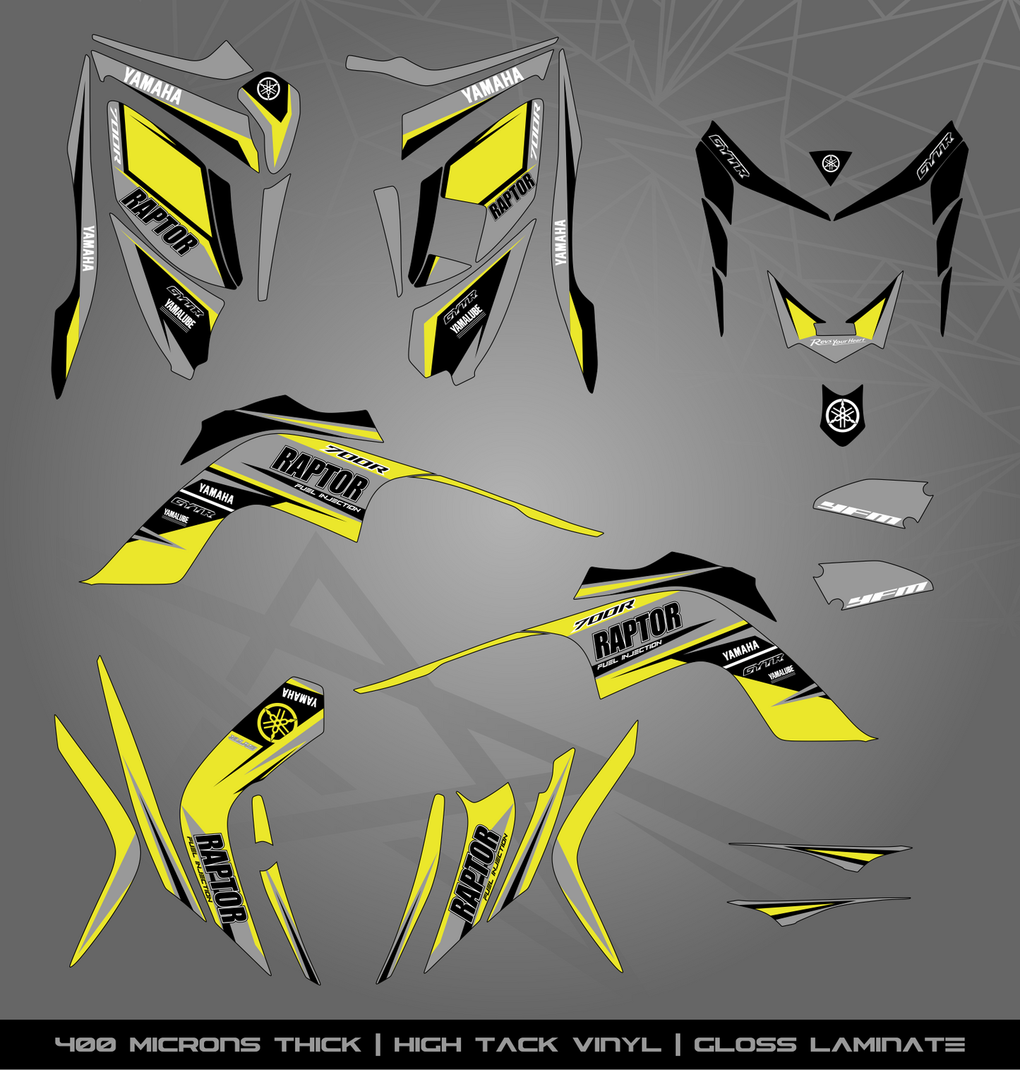 Full Sticker Kit for Yamaha Raptor 700 R (2006-2008)