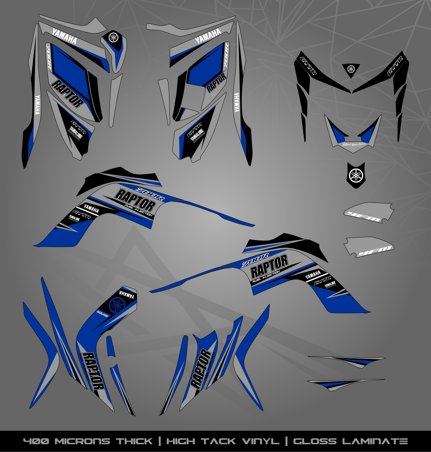 Full Sticker Kit for Yamaha Raptor 700 R (2006-2008)