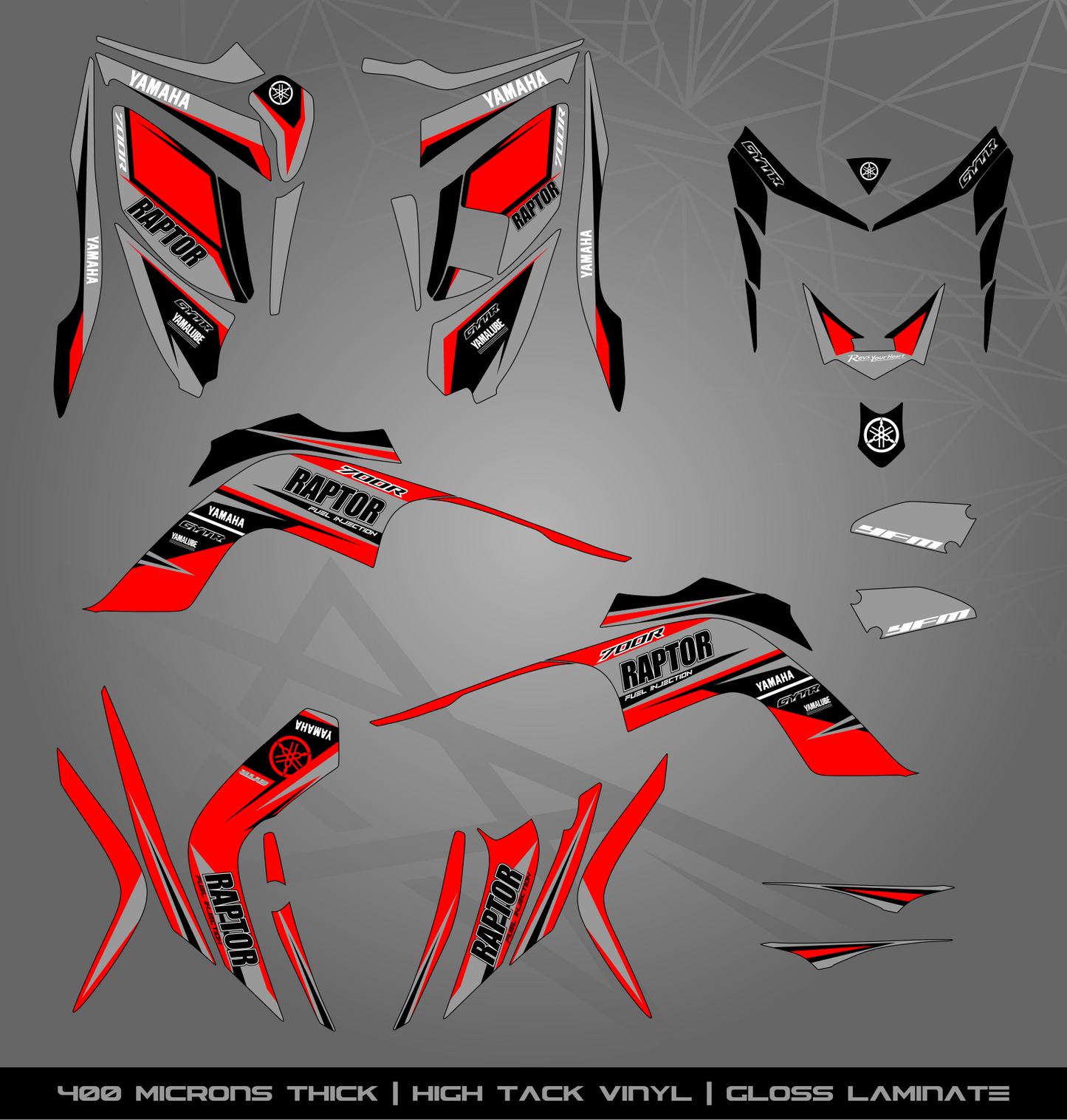 Full Sticker Kit for Yamaha Raptor 700 R (2006-2008)