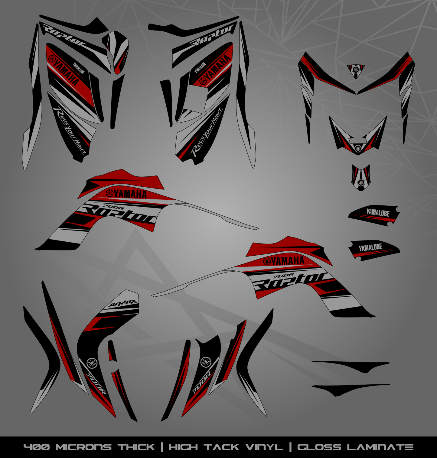 Full Sticker Kit for Yamaha Raptor 700 R (2006-2008)