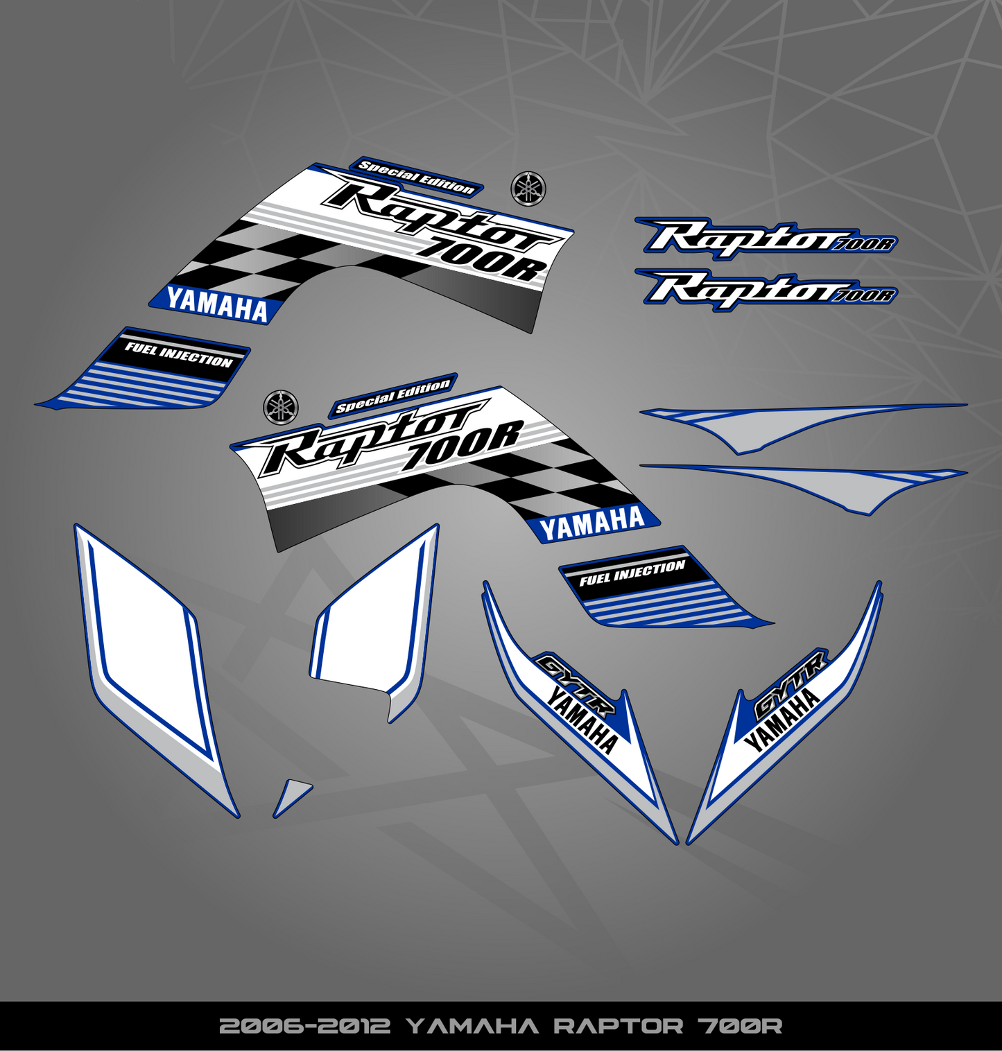 Partial Sticker Kit for Yamaha Raptor 700 R (2006-2012)