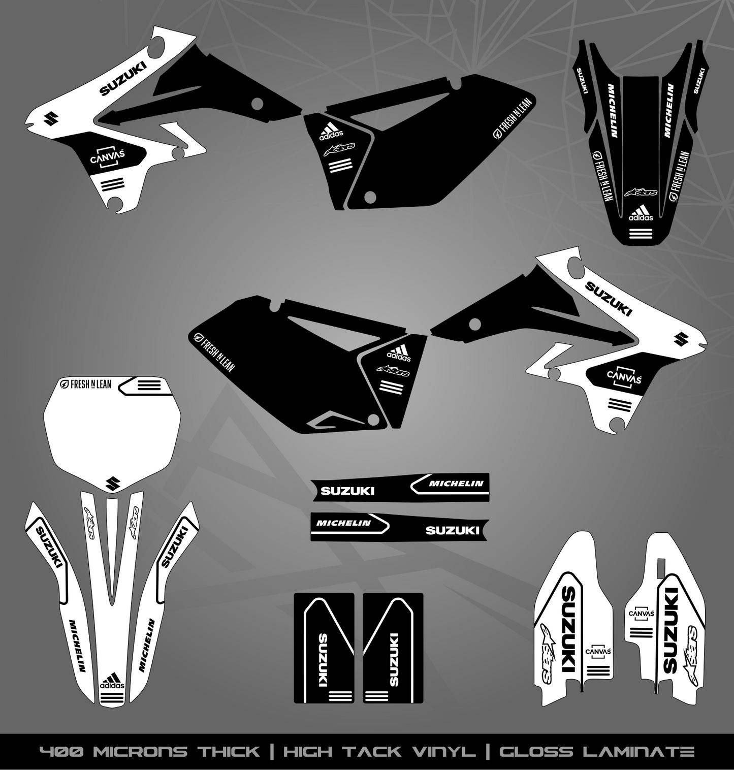 Full Sticker Kit for Suzuki MX bike
