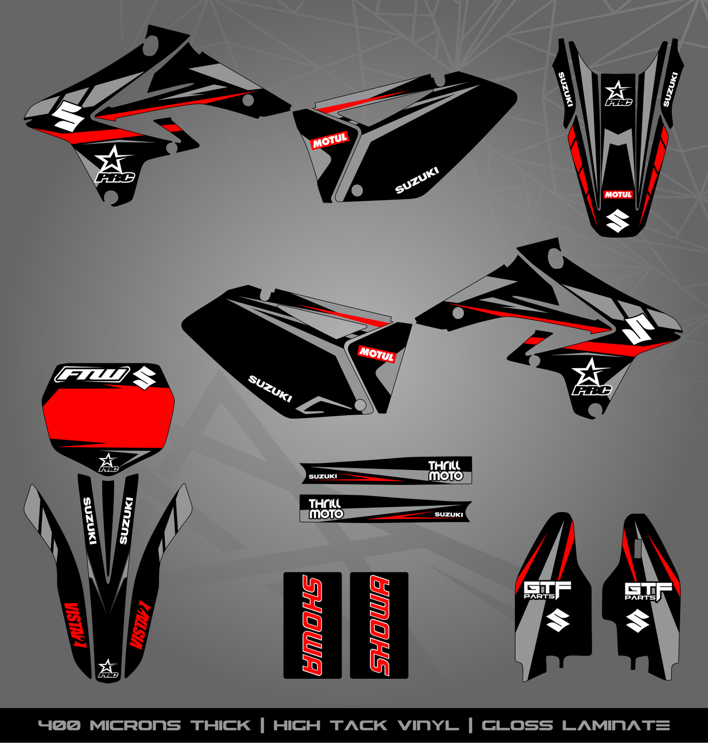 Full Sticker Kit for Suzuki MX bike