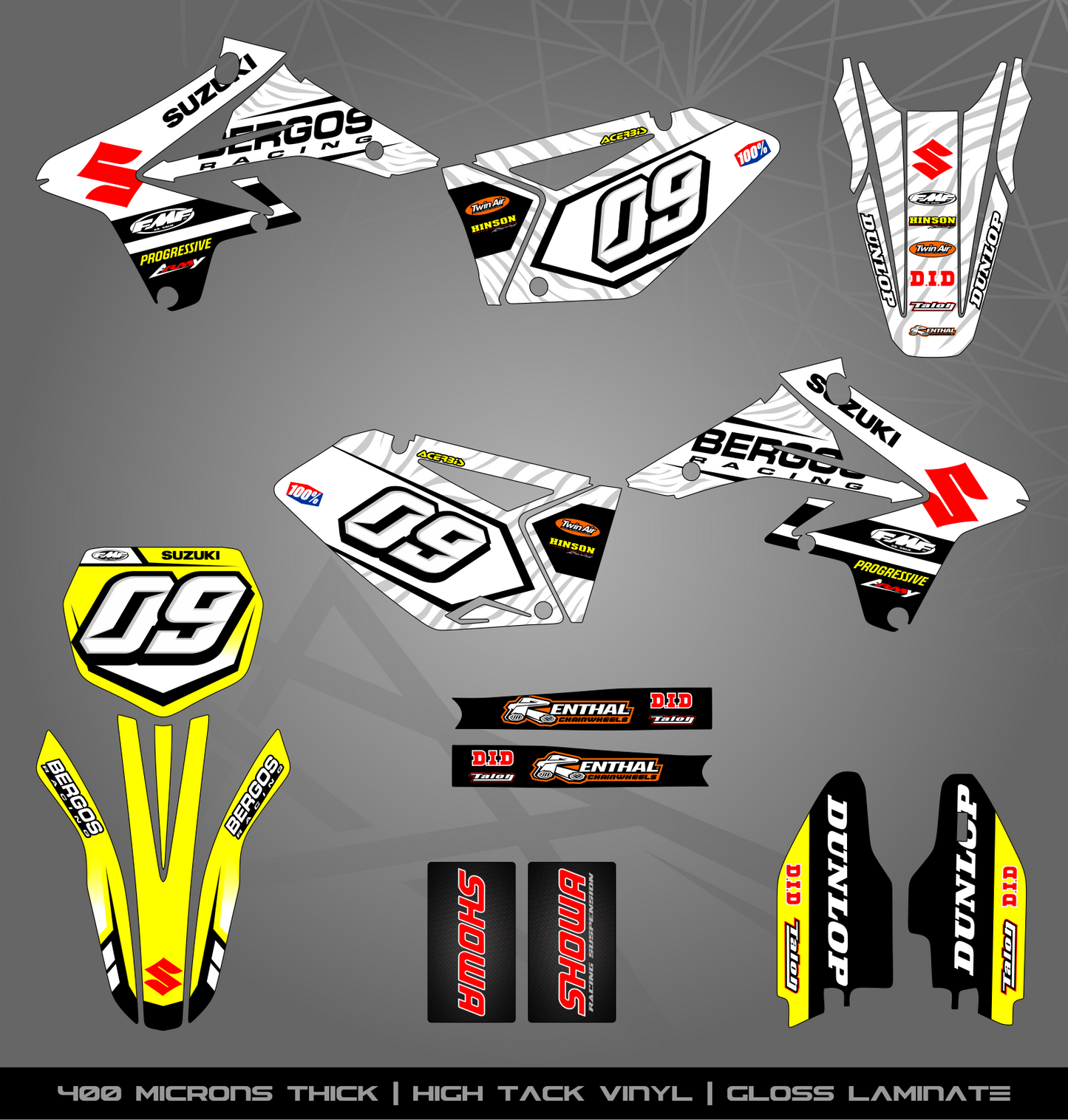 Full Sticker Kit for Suzuki MX bike