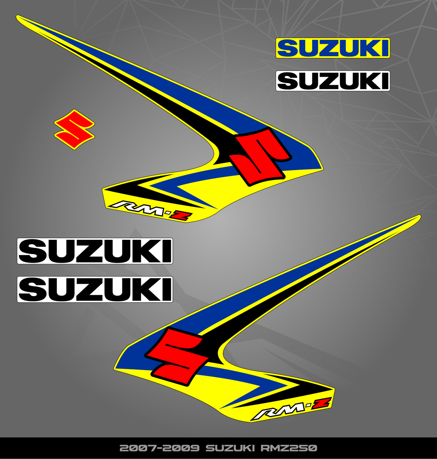 Partial Sticker Kit for Suzuki RMZ 250 (2007-2009)