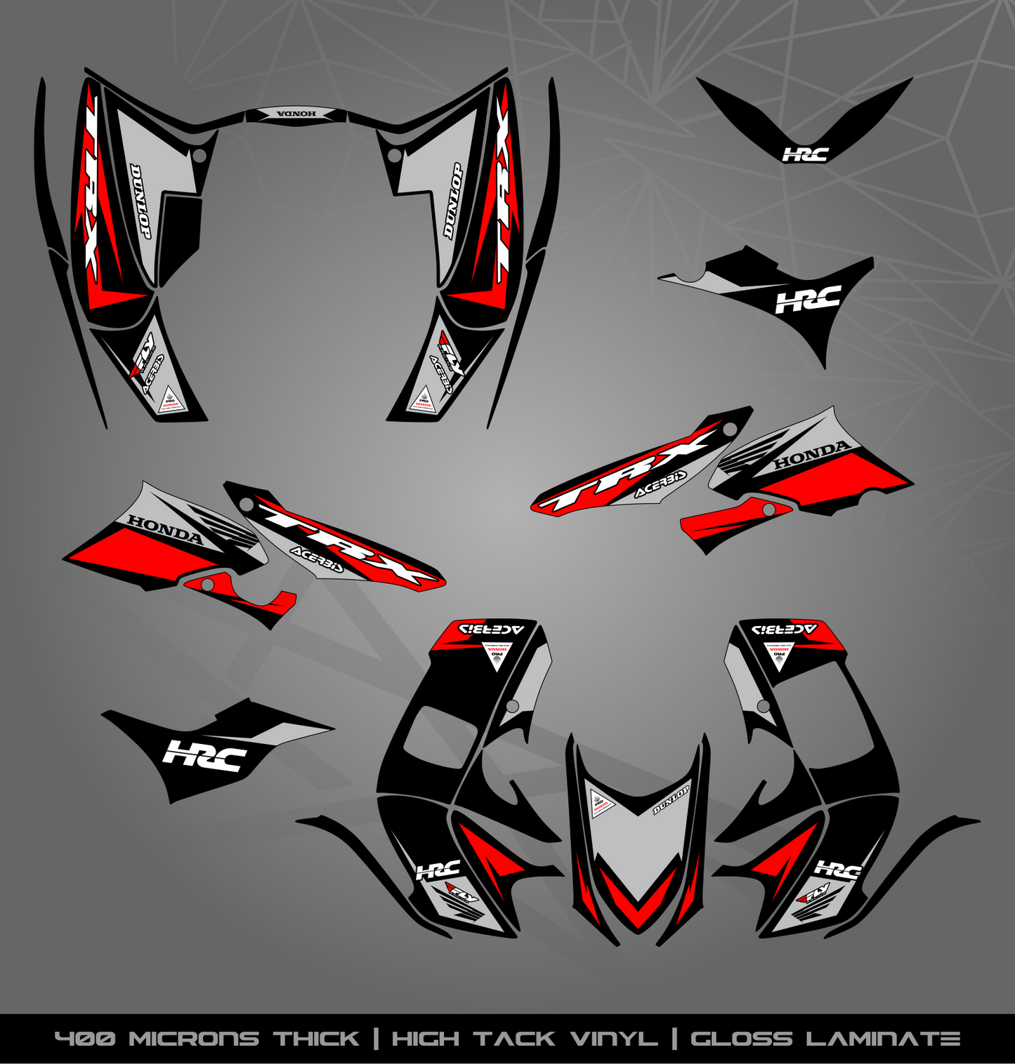Full Sticker Kit for Honda TRX 300 EX (2007-2013)