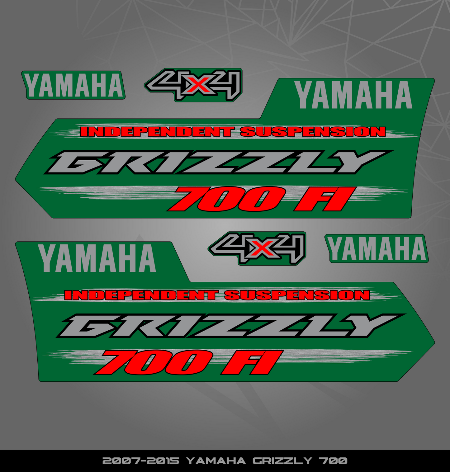 Partial Sticker Kit for Yamaha Grizzly 700 (2007-2015)