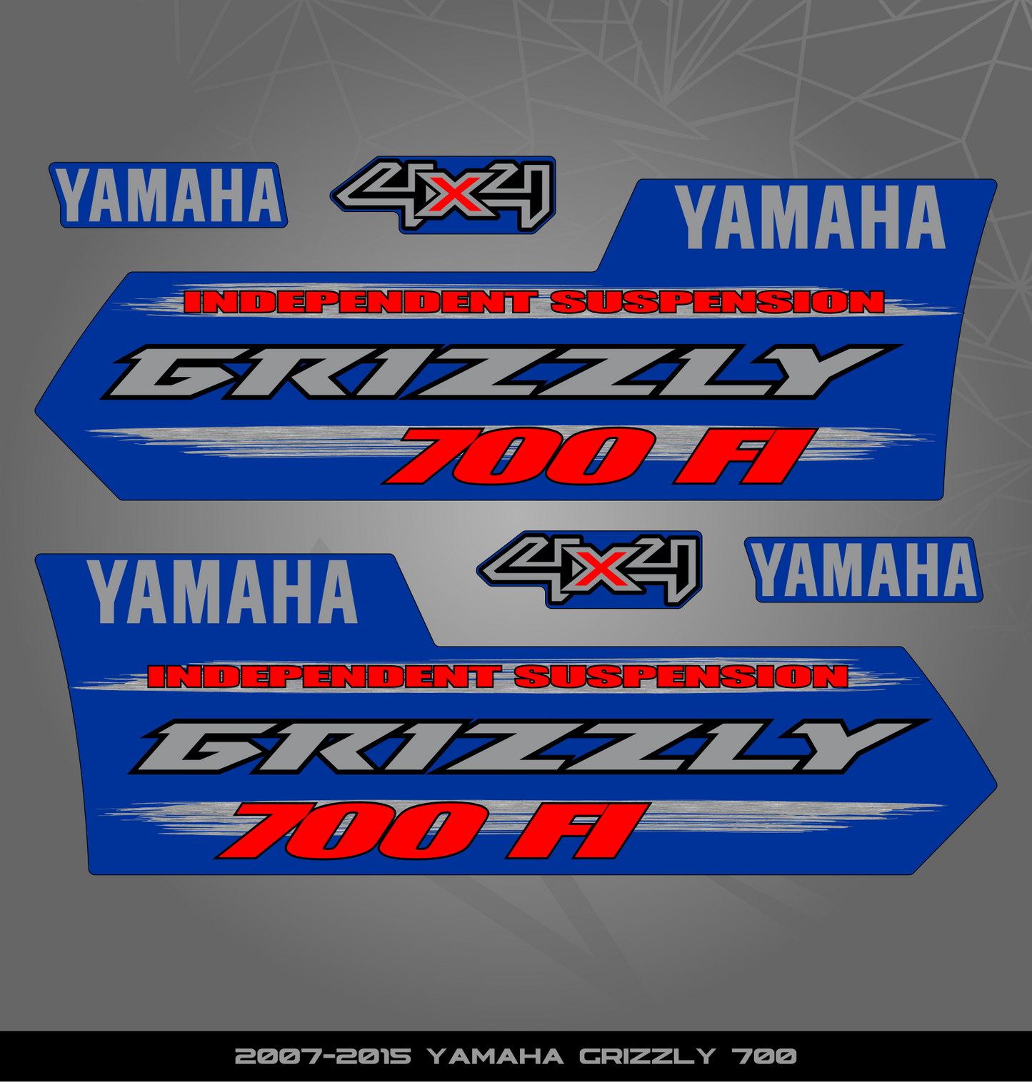 Partial Sticker Kit for Yamaha Grizzly 700 (2007-2015)