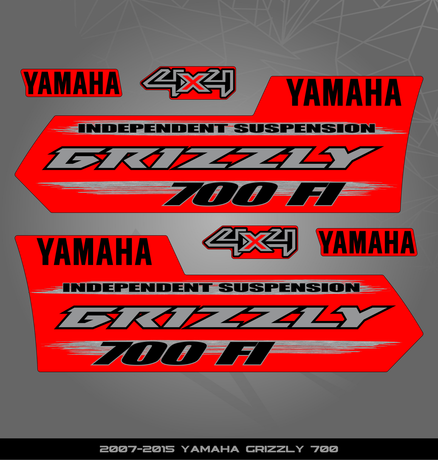 Partial Sticker Kit for Yamaha Grizzly 700 (2007-2015)