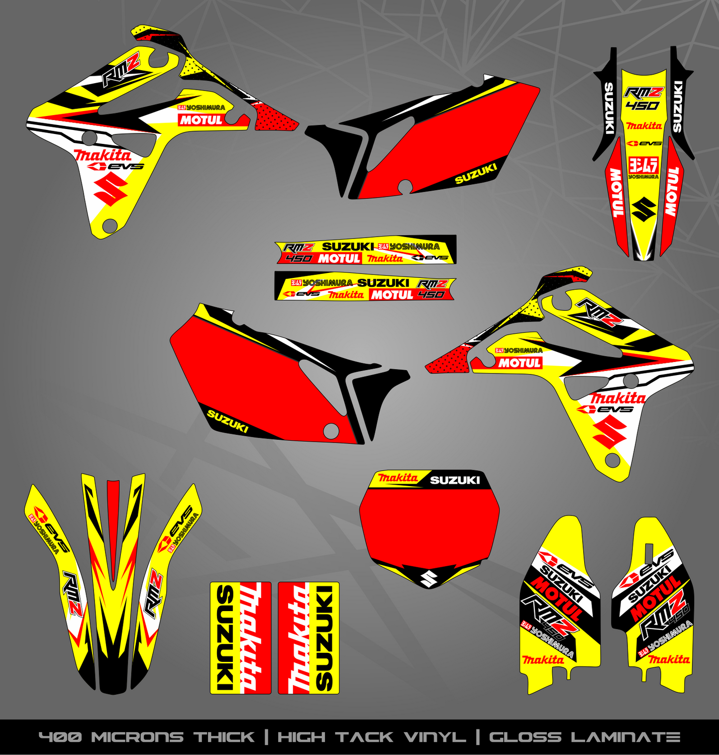 Full Sticker Kit for Suzuki MX bike