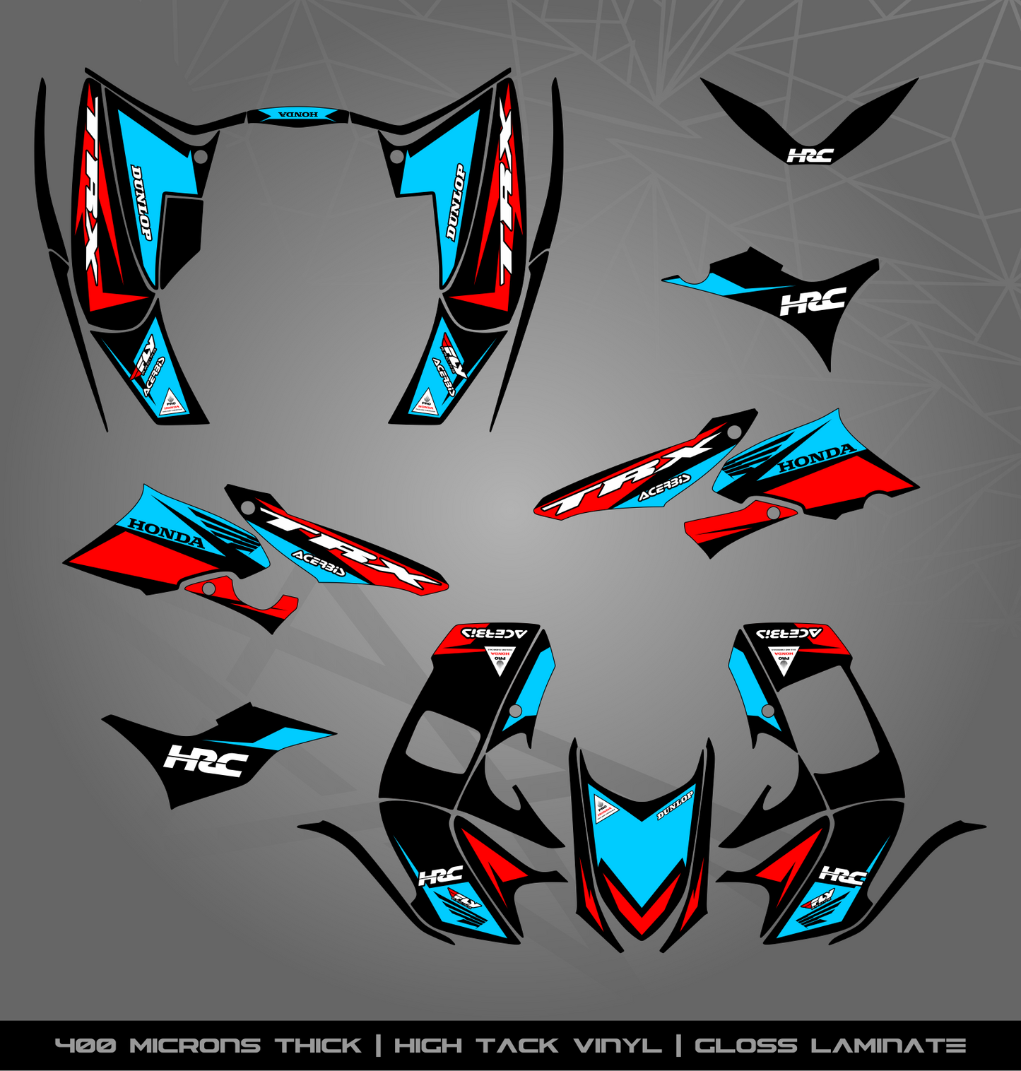 Full Sticker Kit for Honda TRX 300 EX (2007-2013)