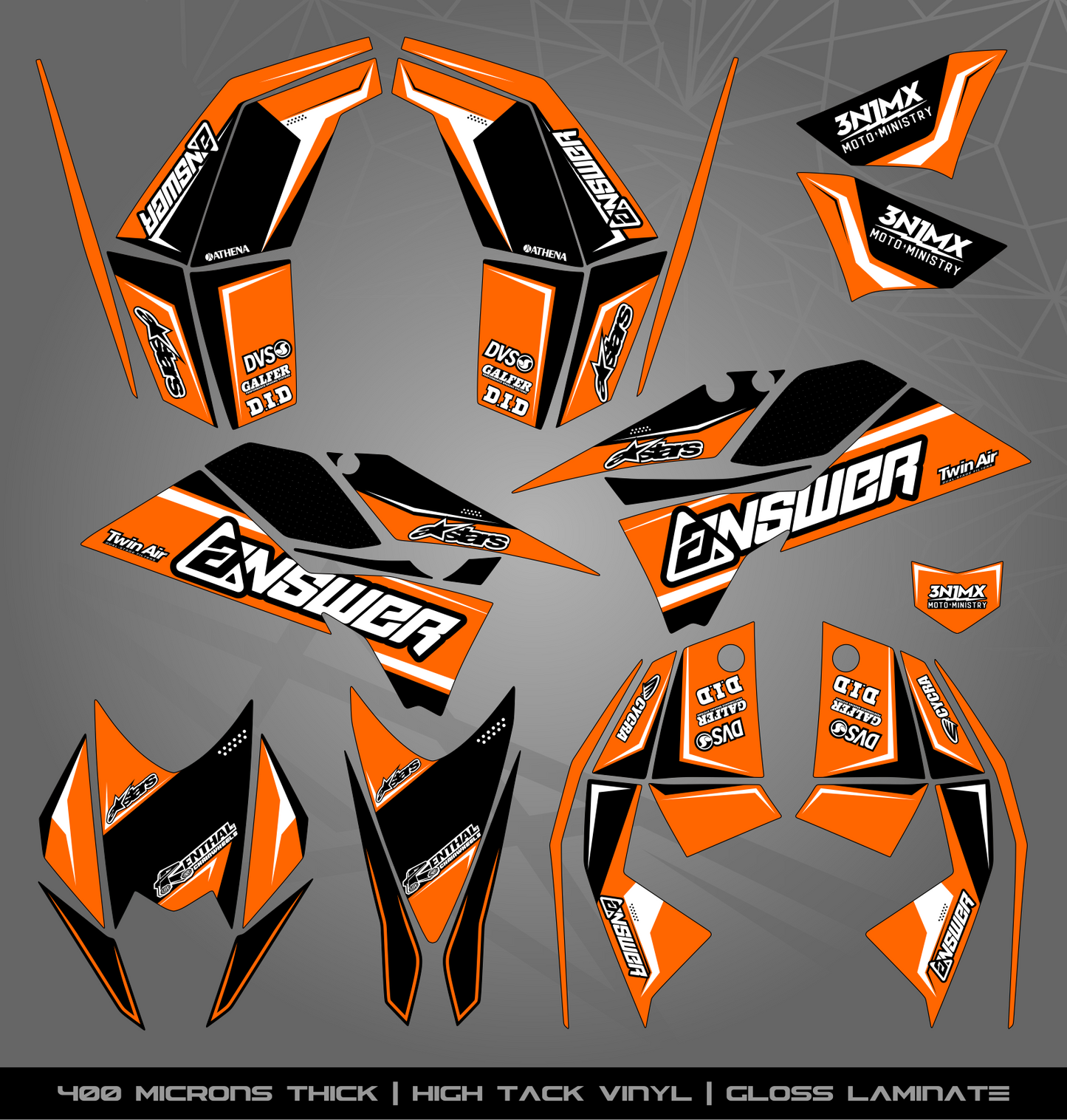 Full Sticker Kit for KTM Quad (SX/XC)