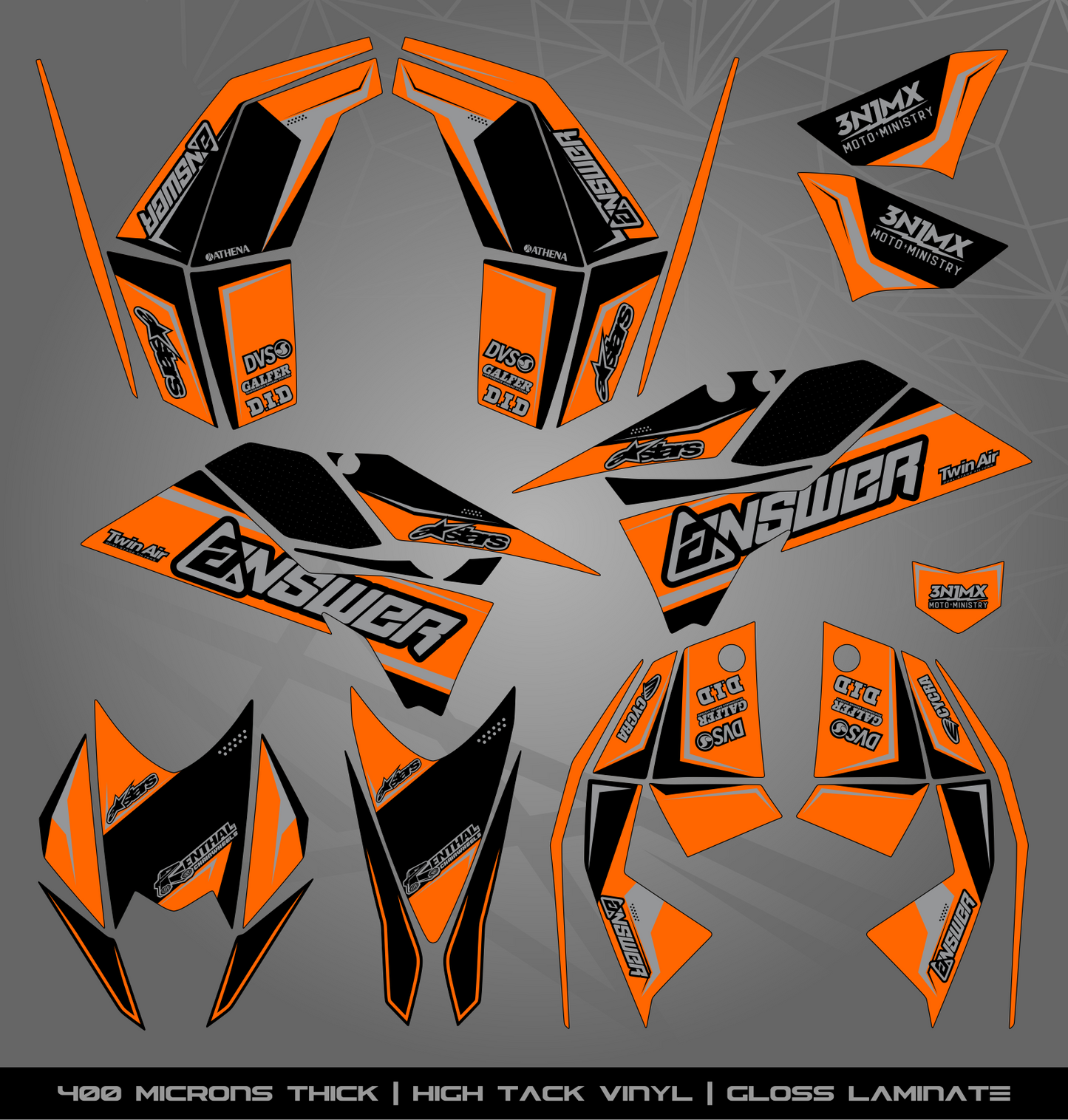 Full Sticker Kit for KTM Quad (SX/XC)