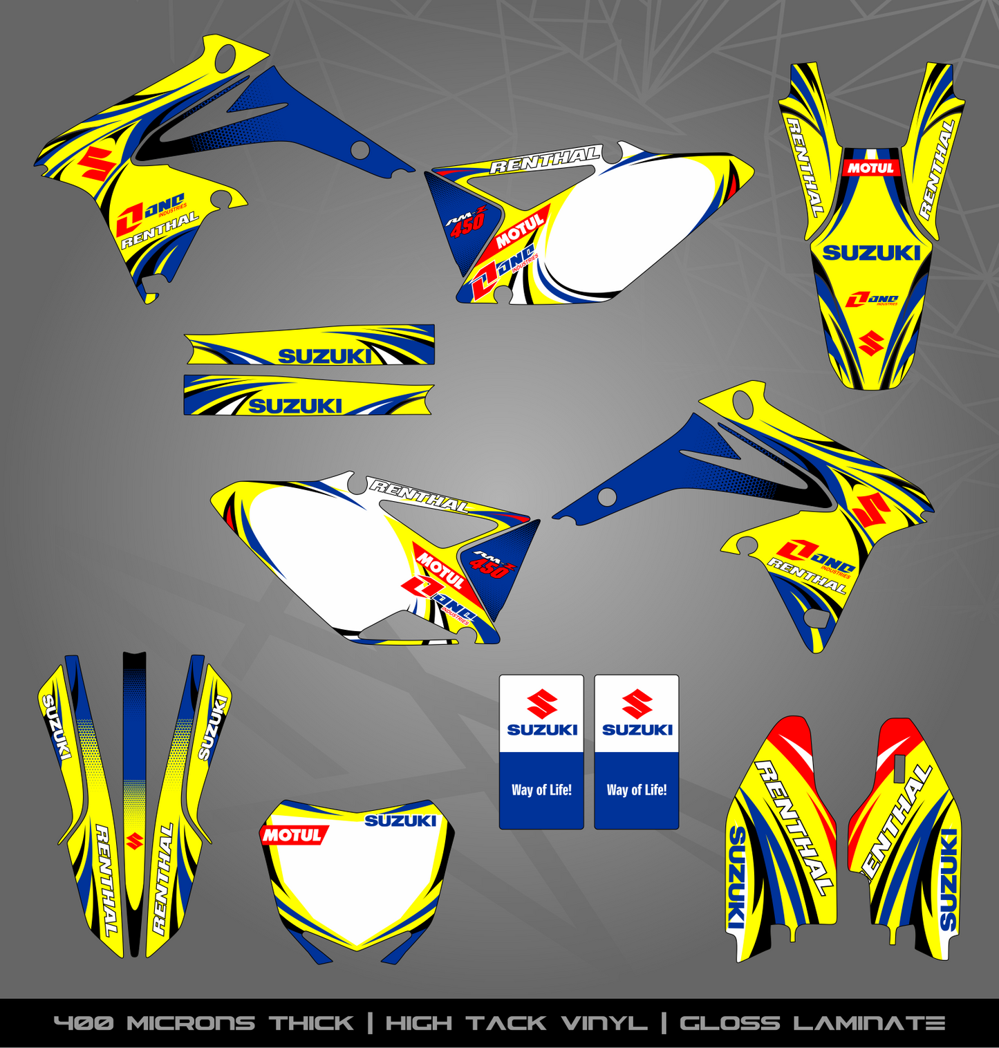 Full Sticker Kit for Suzuki MX bike