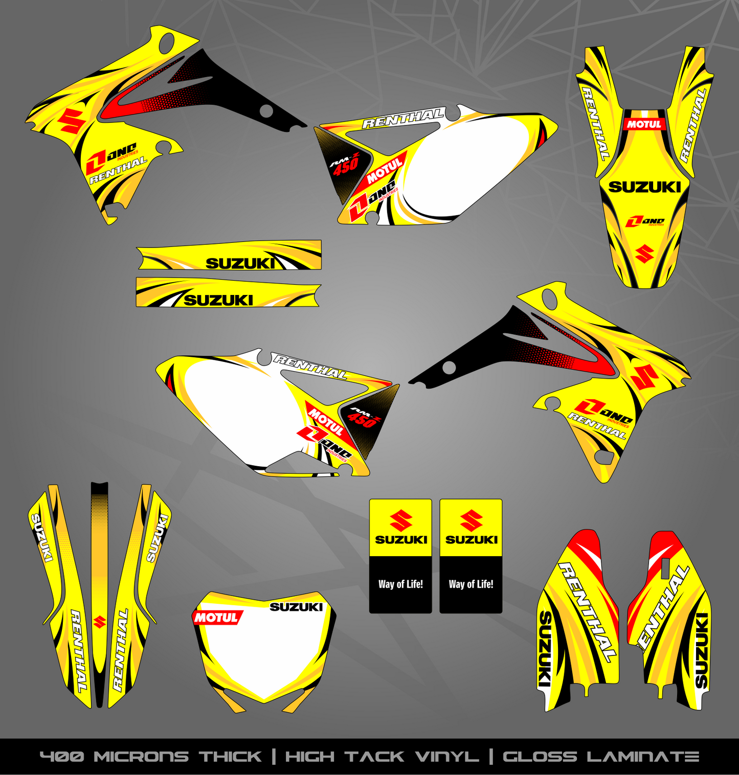 Full Sticker Kit for Suzuki MX bike