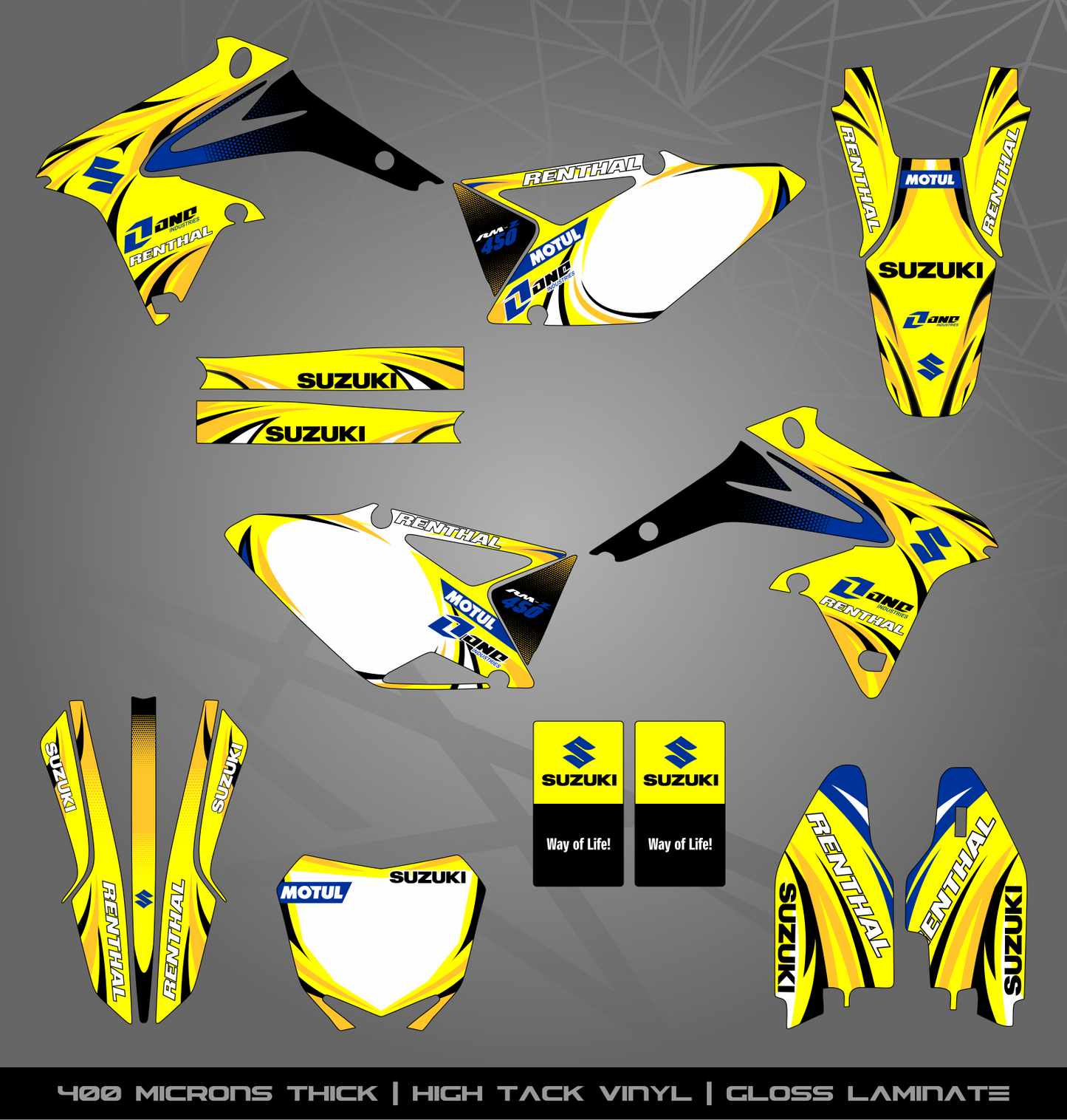 Full Sticker Kit for Suzuki MX bike