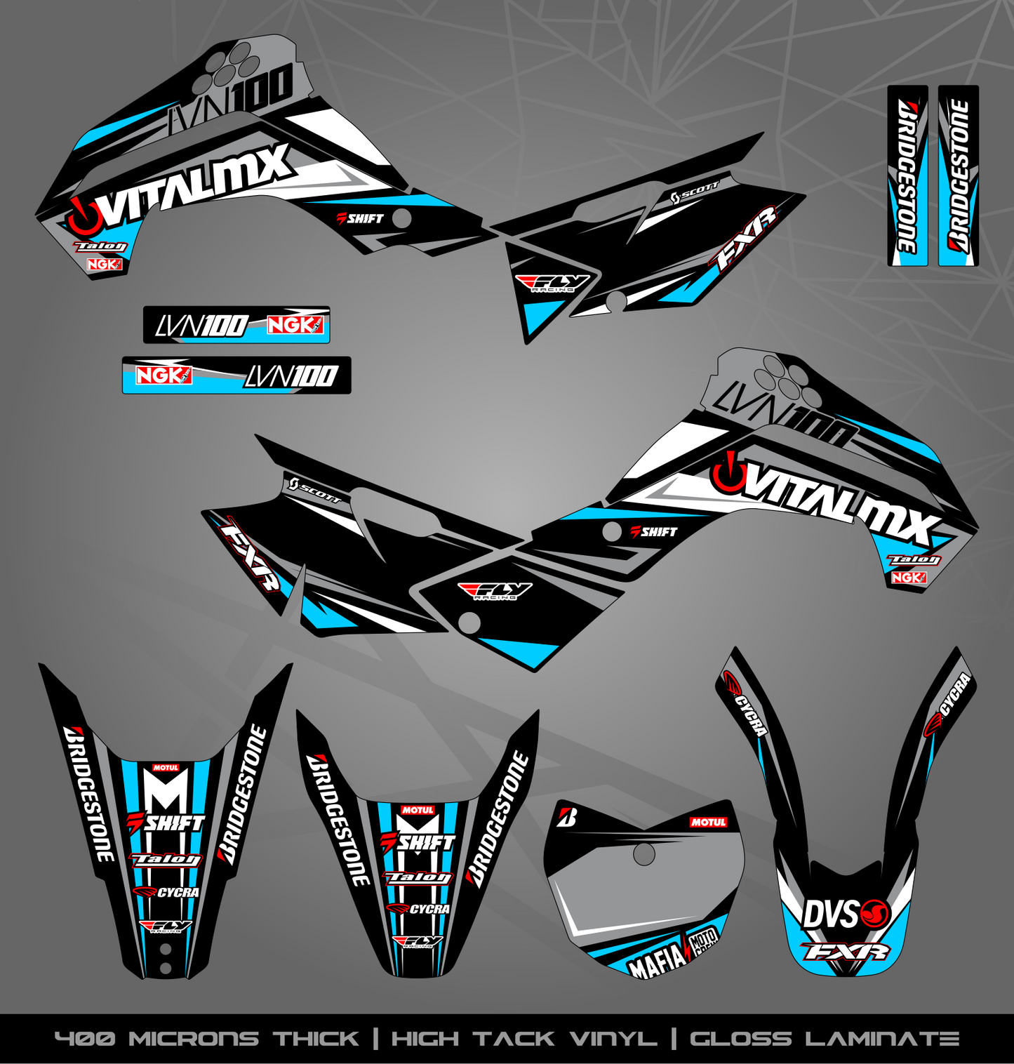 Full Sticker Kit for Kawasaki MX Bikes