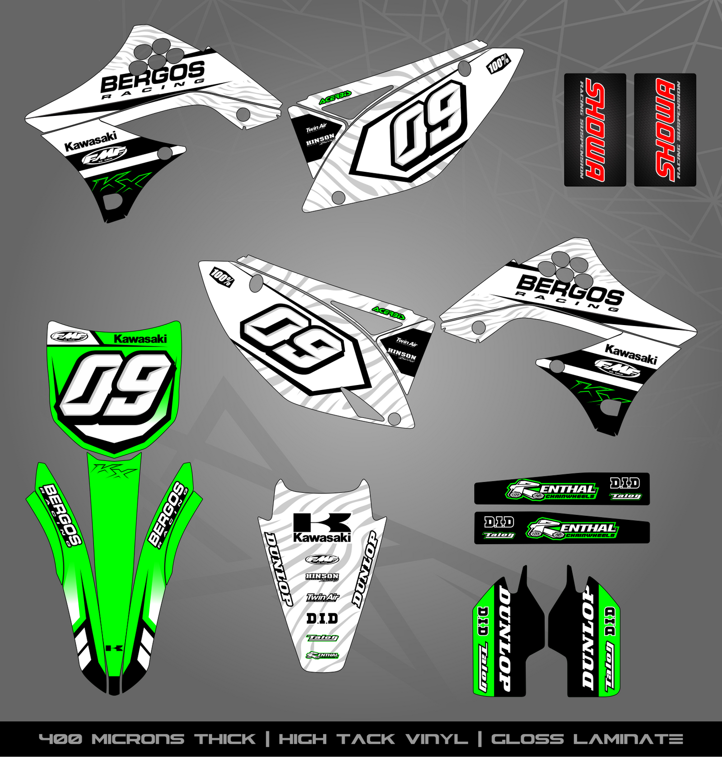 Full Sticker Kit for Kawasaki MX Bikes