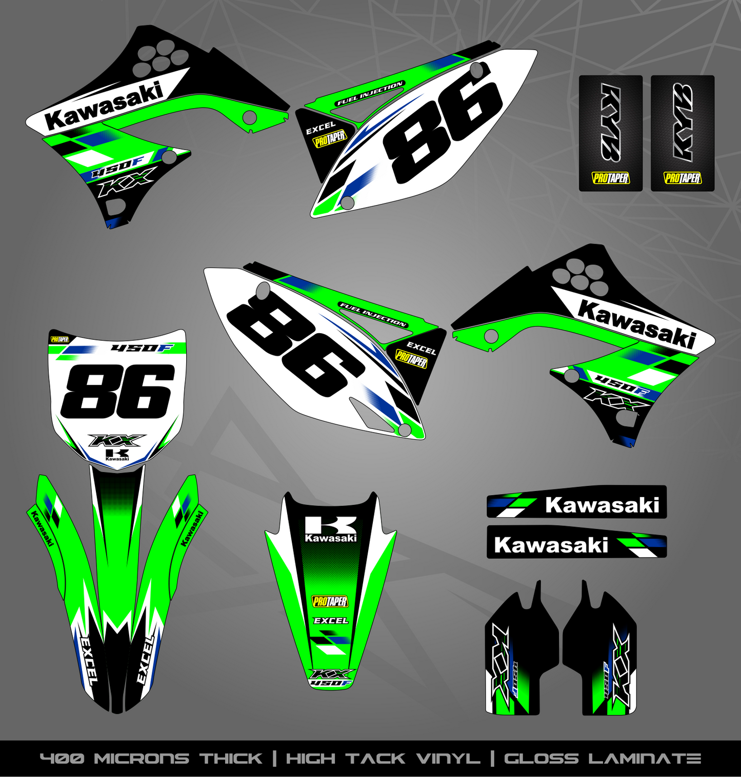 Full Sticker Kit for Kawasaki MX Bikes
