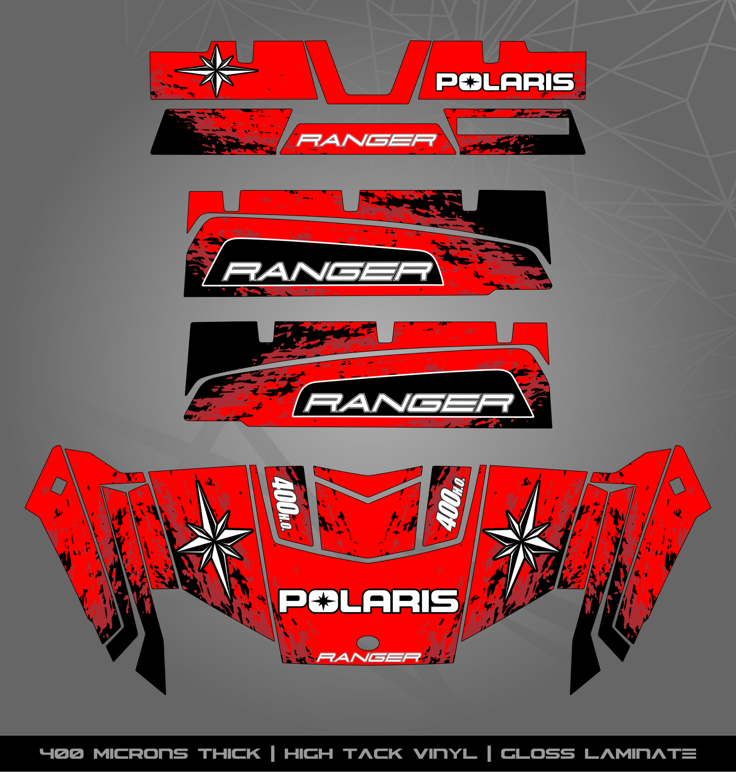 Full Sticker Kit for Polaris Ranger 400 H.O (2010-2013)