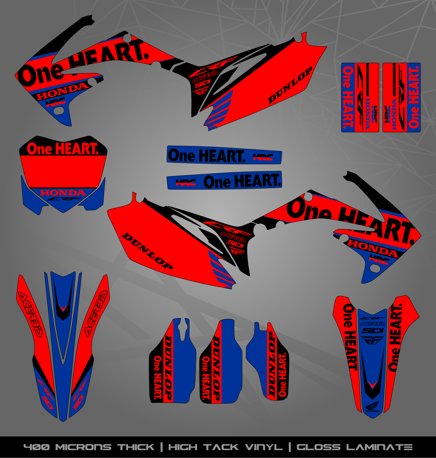 Full Sticker Kit for Honda MX bike