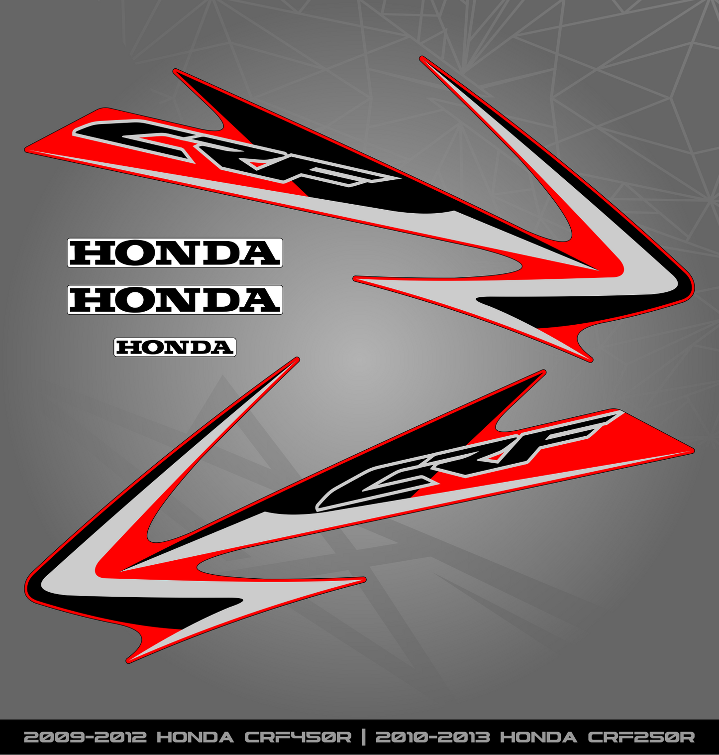 Partial Sticker Kit for Honda CRF 250 R (2010-2018) | CRF 450 R (2009-2012)