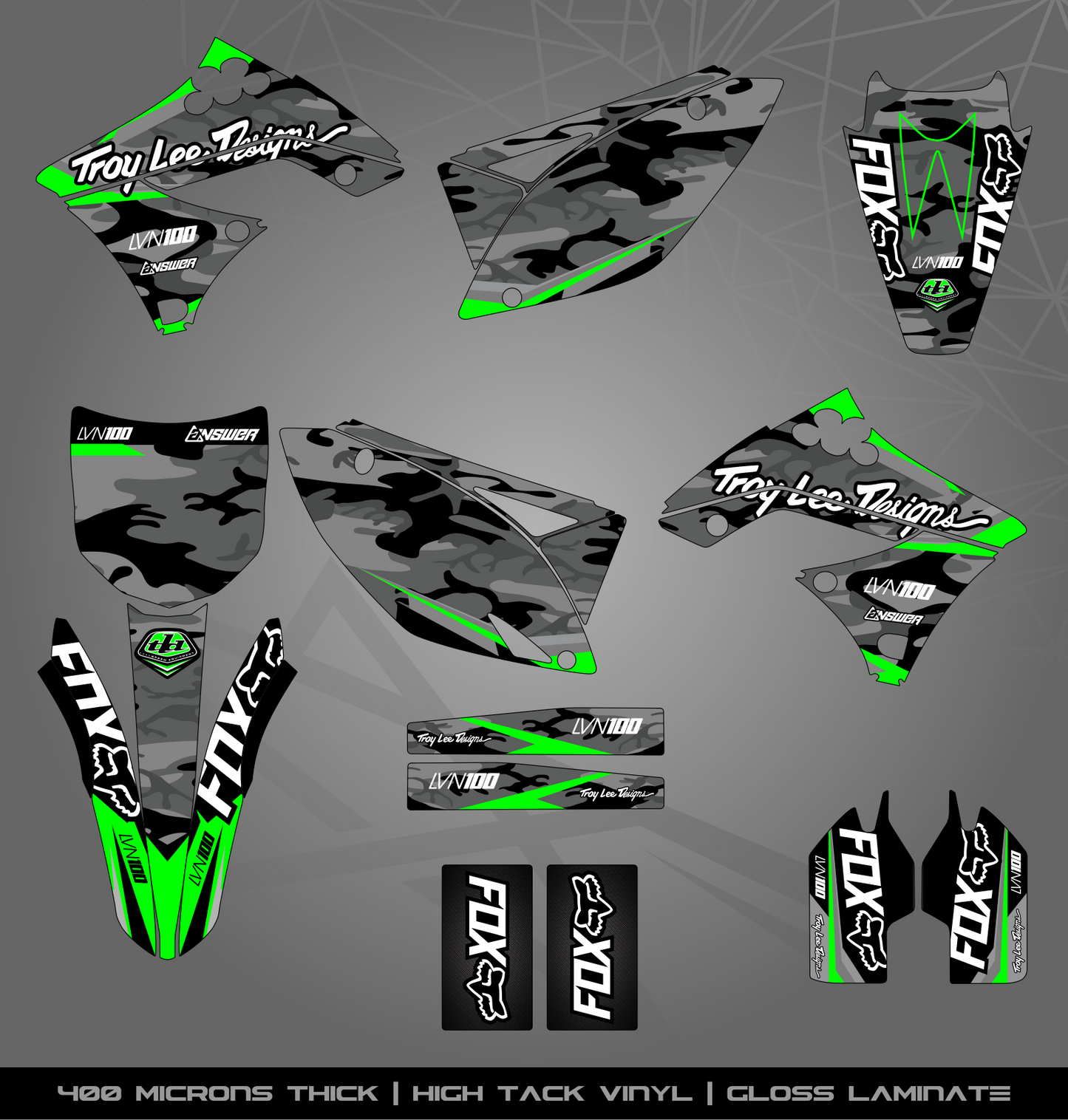Full Sticker Kit for Kawasaki MX Bikes