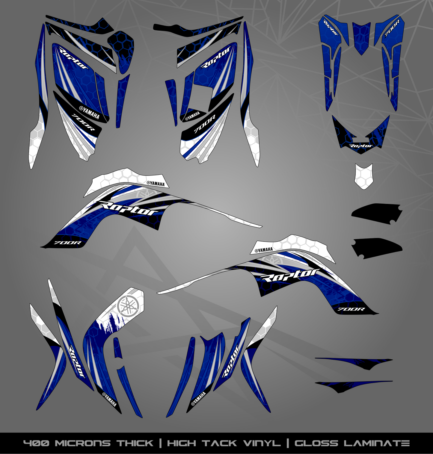 Full Sticker Kit for Yamaha Raptor 700 R (2009-2012)