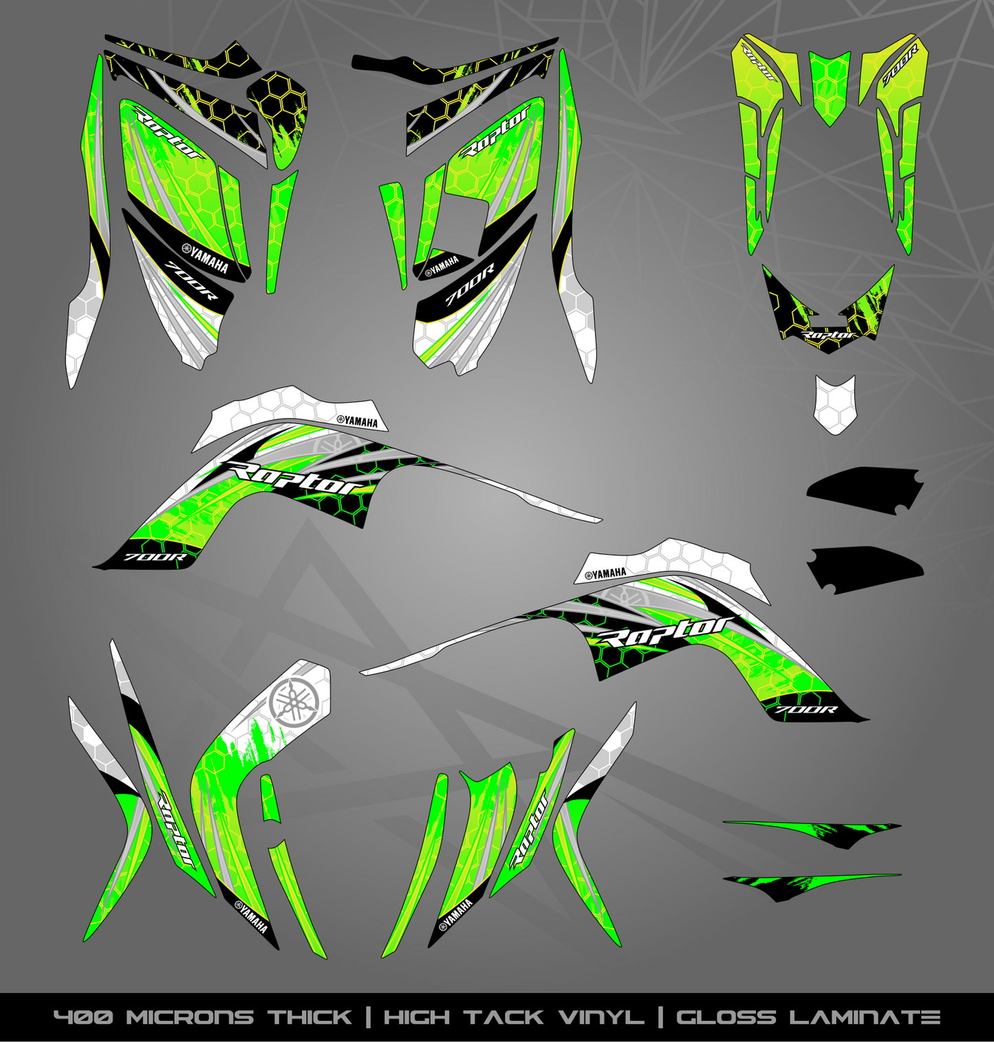 Full Sticker Kit for Yamaha Raptor 700 R (2009-2012)