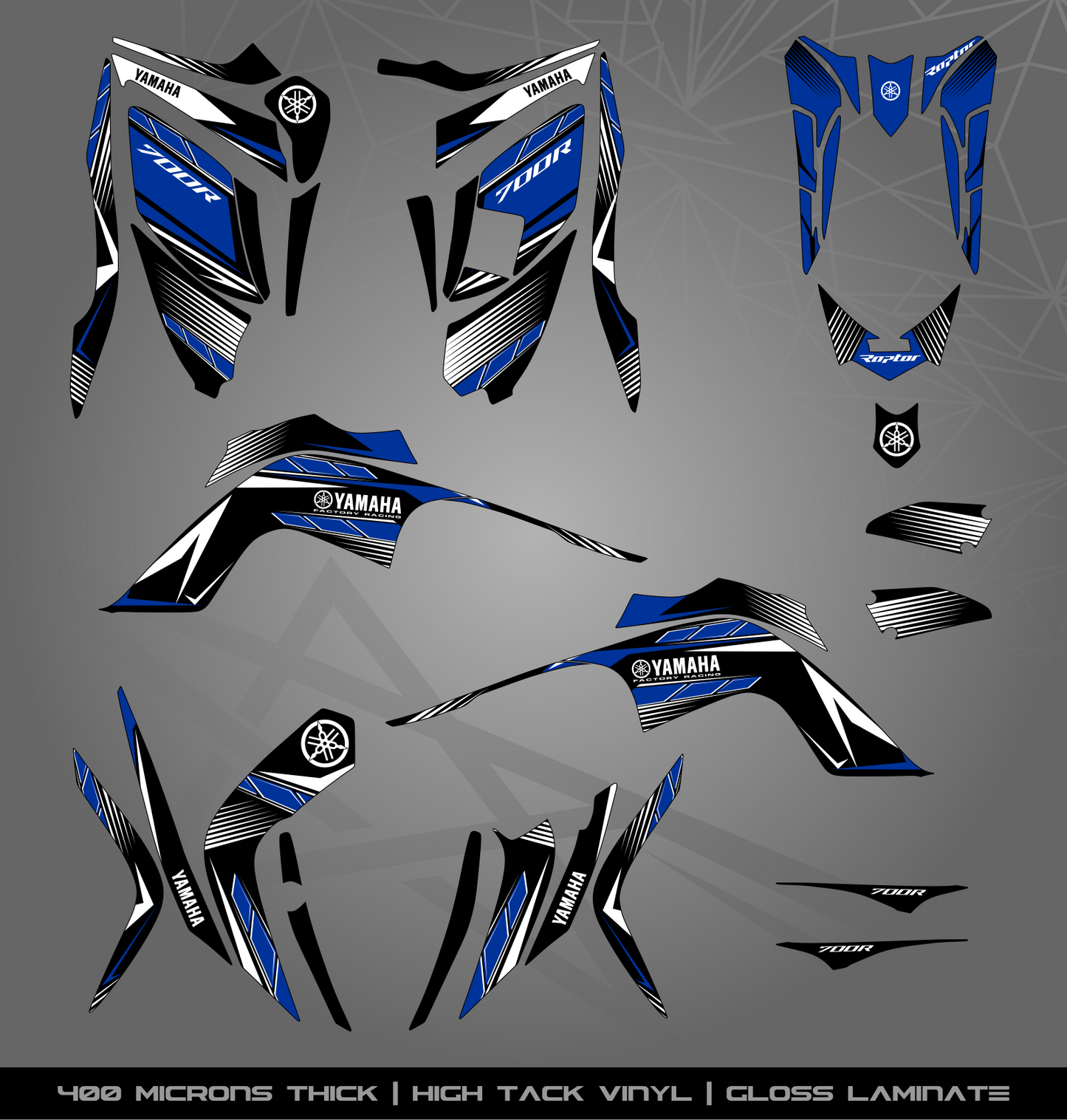 Full Sticker Kit for Yamaha Raptor 700 R (2009-2012)